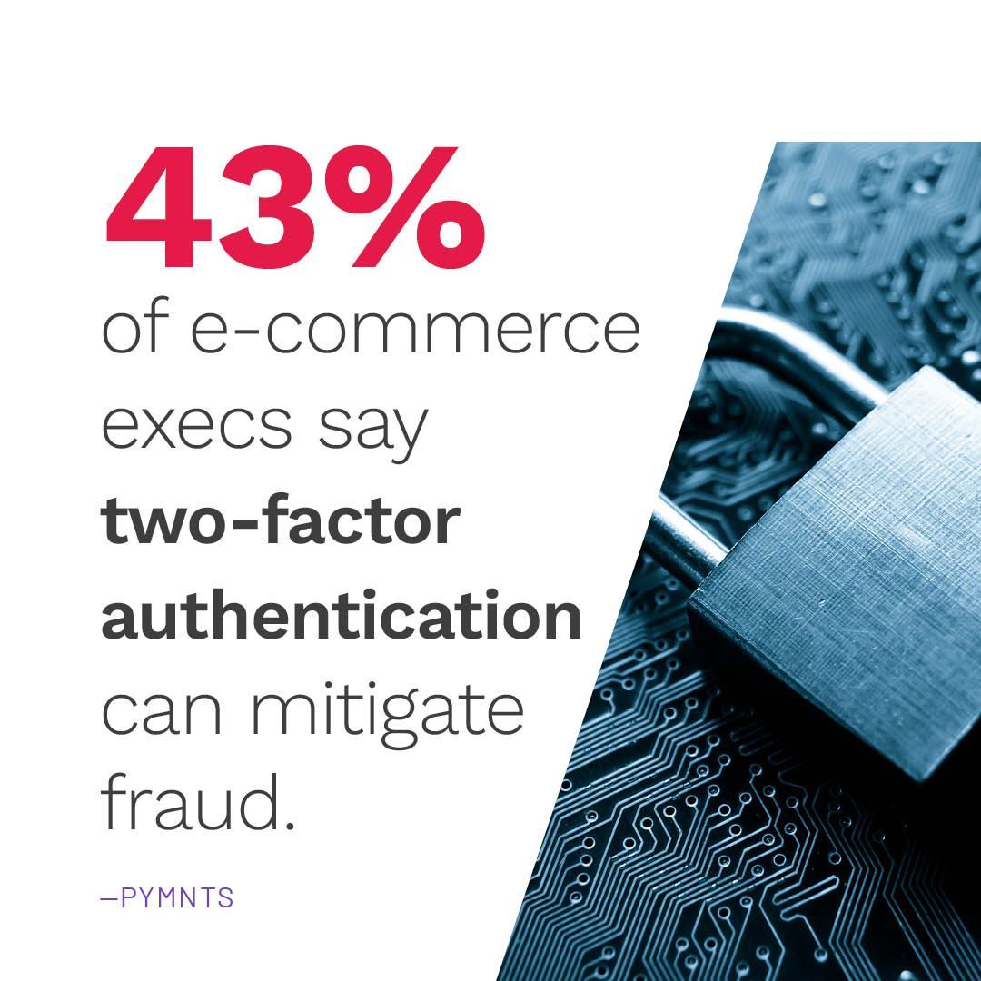 According to 43% of eCommerce executives, implementing Two-Factor Authentication is seen as a highly effective security measure against fraud. For more information, click here: buff.ly/4ccYcwu

#industry #news #ecommerce #fraud #prevention #security #twofactor