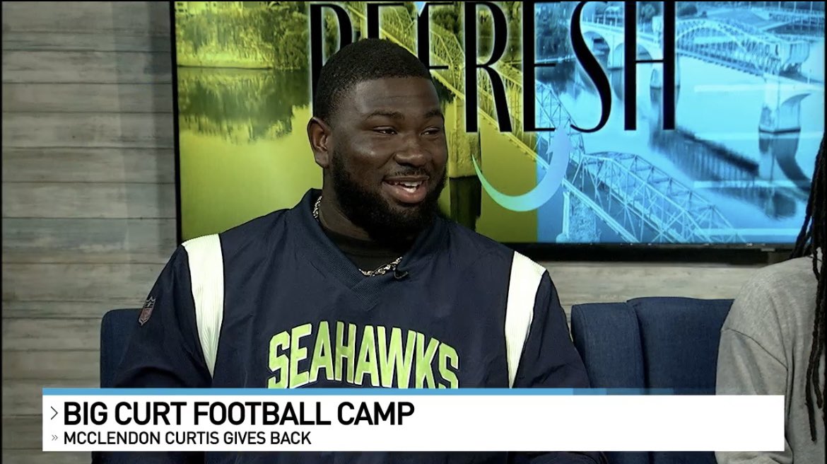 Octagon Football (@octagonfootball) on Twitter photo .<a href="/McclendonCurti1/">McClendon Curtis</a> joined <a href="/DailyRefreshTV/">The Daily Refresh</a> to talk about his upcoming youth camp, Big Curtβs Football Camp. πΊ
The youth football camp will take place in his hometown of Chattanooga on July 13.
π Full story: newschannel9.com/the-daily-refrβ¦ .<a href="/McclendonCurti1/">McClendon Curtis</a> joined <a href="/DailyRefreshTV/">The Daily Refresh</a> to talk about his upcoming youth camp, Big Curtβs Football Camp. πΊ
The youth football camp will take place in his hometown of Chattanooga on July 13.
π Full story: newschannel9.com/the-daily-refrβ¦