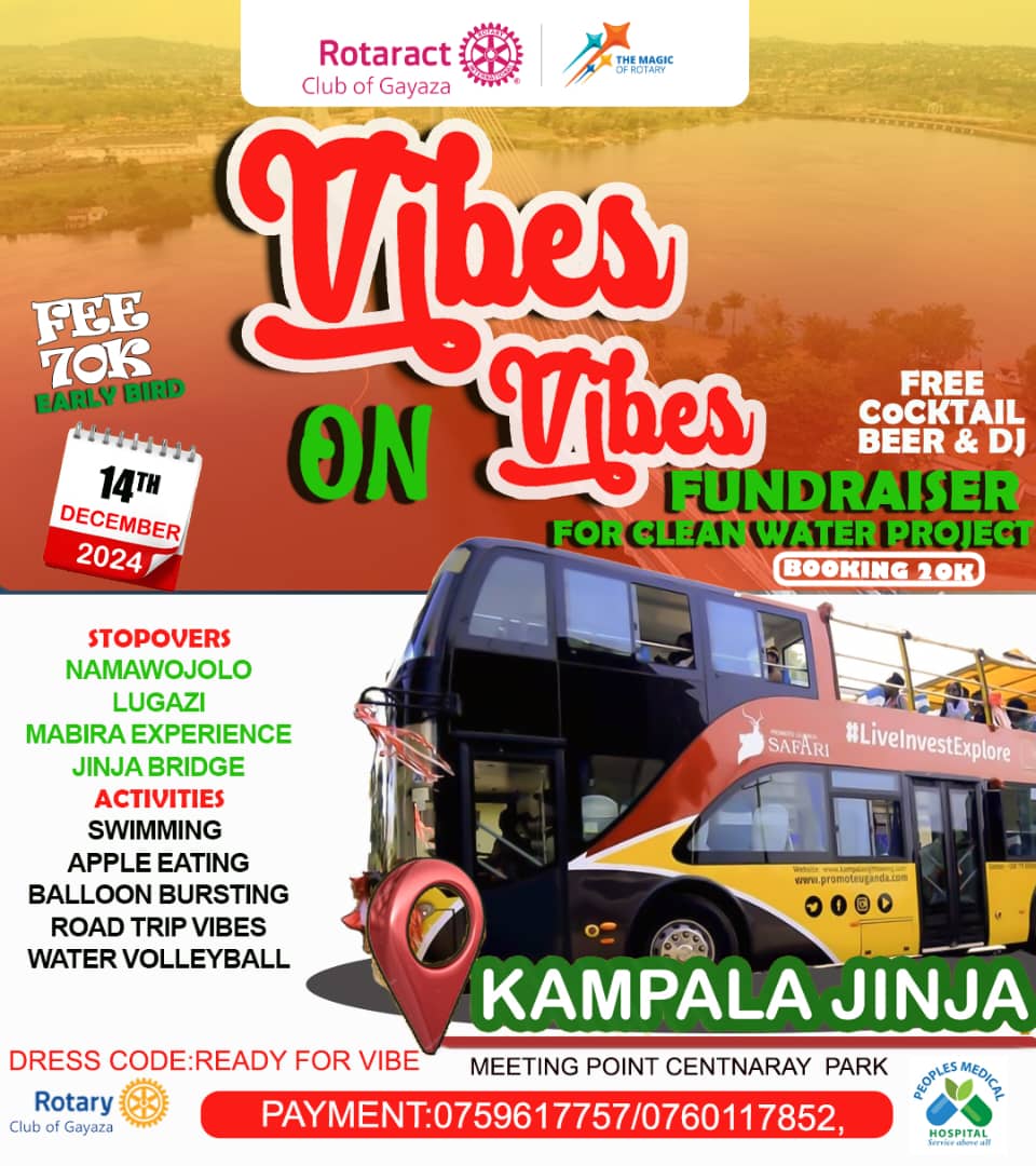 RGayaza's tweet photo. Hey rotaractors, Rotarians and guests as we Shall be warming up for Christmas, look no further the rotaract club of gayaza has got you covered,join us on the distressed bus as we are fundraising for a clean water project and saving lives in the areas of gayaza, come let's party https://t.co/mETfN2ou72