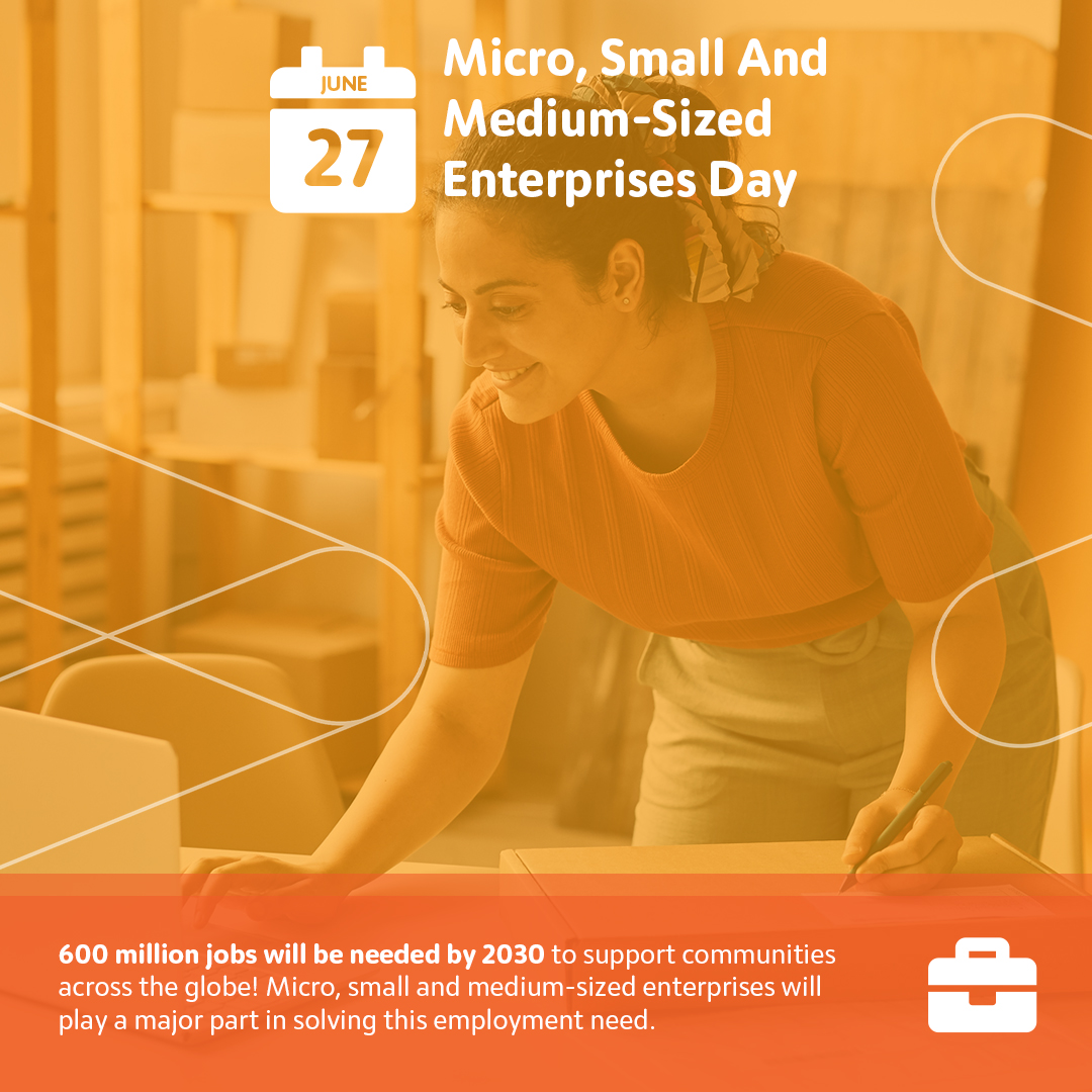 It is the 7th annual Micro, Small, and Medium-sized Enterprises (#MSME) Day! These types of organizations generate the most employment opportunities and create 7 out of 10 available jobs. So be sure to find your local businesses and support them! #jobs #jobgeneration