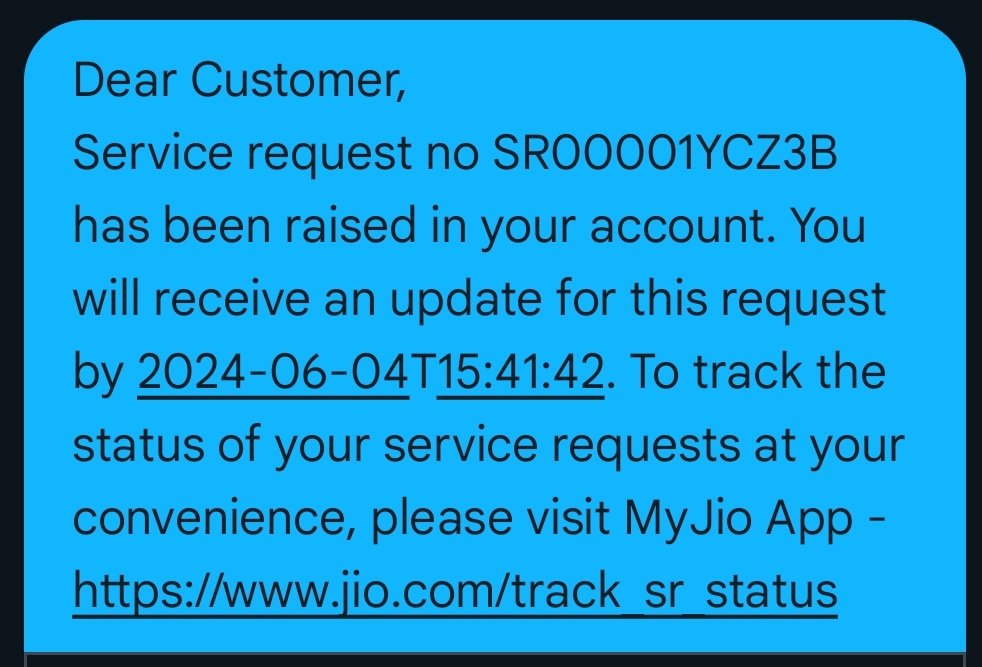 sajalrock's tweet photo. @JioCare @reliancejio 
Can you guys provide any update regarding my service request no. SR00001YCZ3B... I have been waiting for the refund of my booking amount since last 2 months and my complaint has not been addressed till date. Is this the type of service you are providing?? https://t.co/rNj6SIgEPT