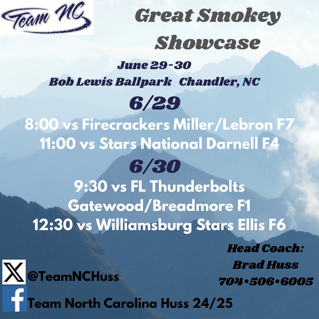 Team North Carolina Huss 24/25 (@teamnchuss) on Twitter photo Heading to the mountains this weekend!
<a href="/HussBrad/">Team North Carolina-Huss</a> <a href="/TeamNCSoftball/">Team North Carolina Softball</a> Heading to the mountains this weekend!
<a href="/HussBrad/">Team North Carolina-Huss</a> <a href="/TeamNCSoftball/">Team North Carolina Softball</a>