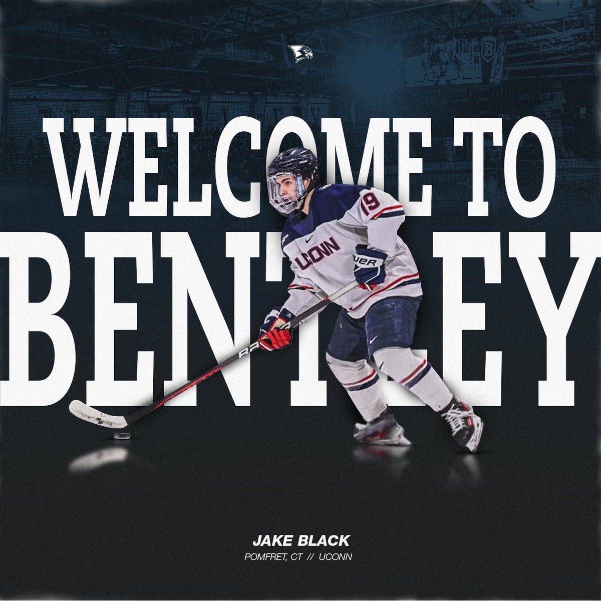 Welcome to Bentley, Jake Black!

Jake is a transfer from UConn who will be entering his junior season.

Before arriving at UConn, he played for the Johnstown Tomahawks in the NAHL &amp; led the league with 41 goals in the 2021-22 season. He was also 2nd in the league with 79 points.