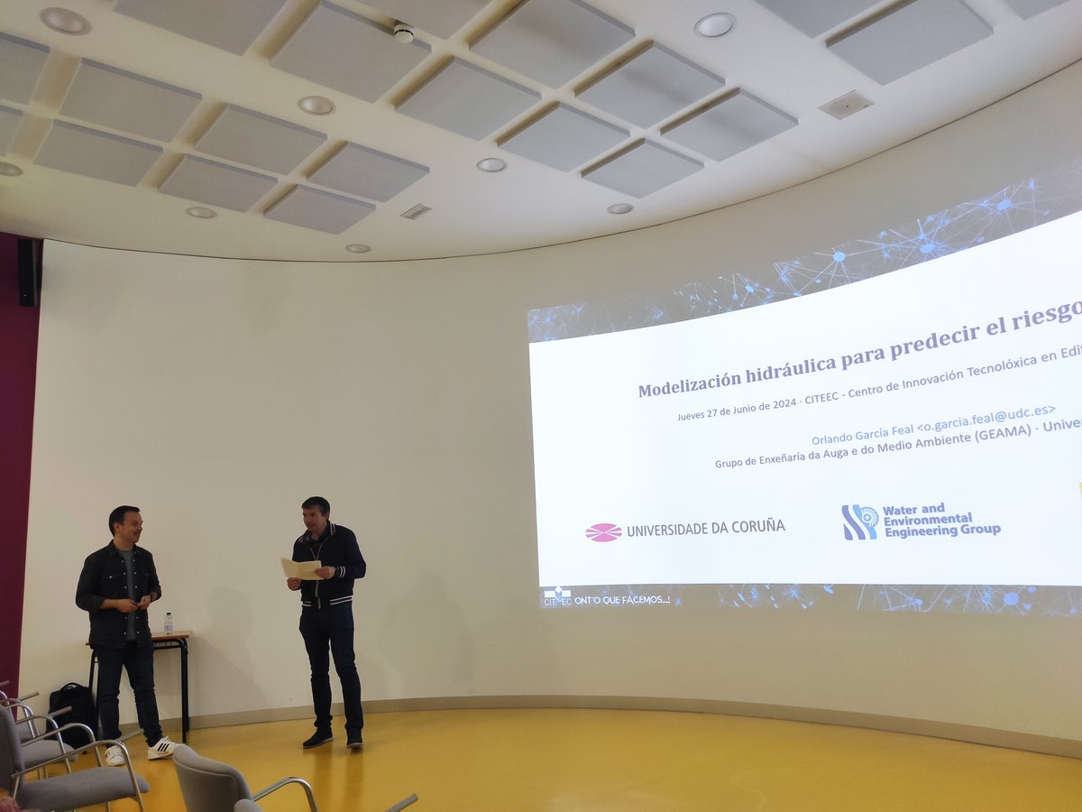 CITEEC_udc's tweet photo. 📢Hoxe tivemos nova conferencia do #CITEEConto que facemos...! @Rodland detallounos diferentes puntos da súa investigación, p.ex. cantas veces ao ano están inundadas as termas da Chavasqueira no Concello de Ourense. Voltaremos con máis ciclo despois do verán, estade atentas! https://t.co/qR4vs6Cens