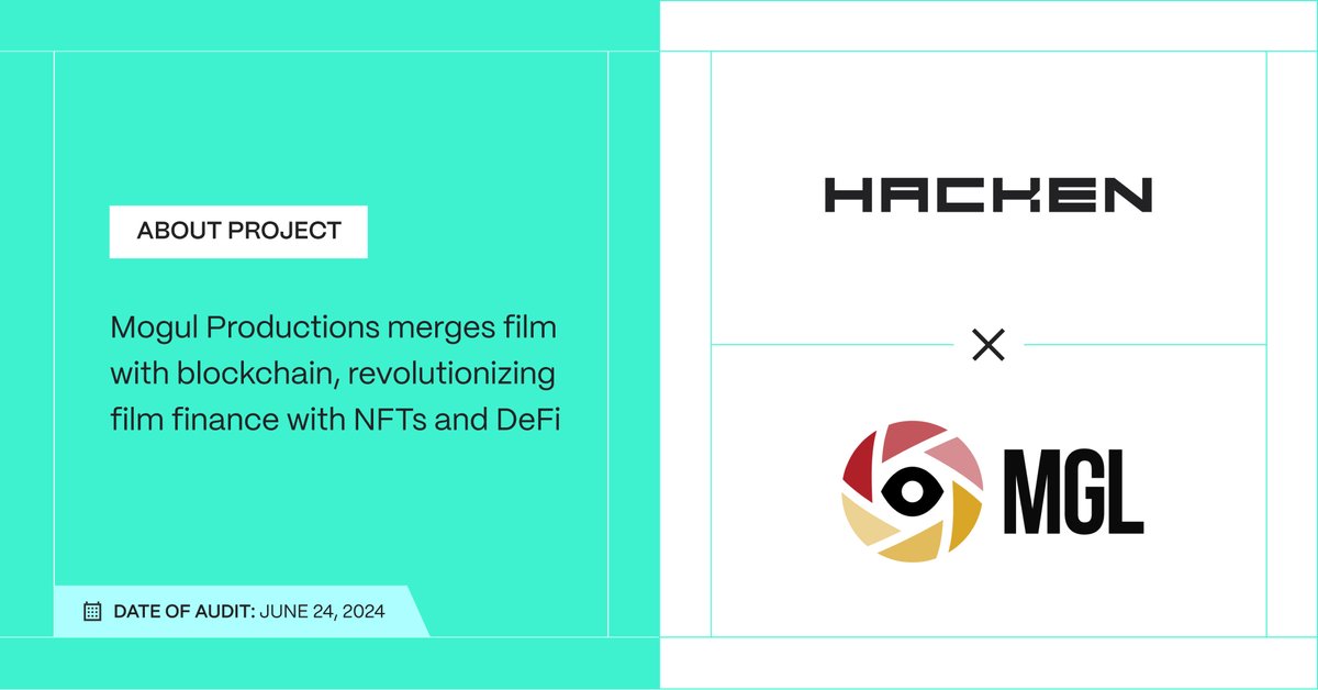 hackenclub's tweet photo. We’re thrilled to announce that our team has completed smart contract audits for @RWA_Inc_, @spacecatch_io, @promodexio, and @mogulofficial_!

Ensuring top-notch security in Web3 is our mission 🛡️

Swipe to learn more 👉