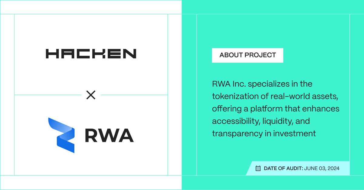 hackenclub's tweet photo. We’re thrilled to announce that our team has completed smart contract audits for @RWA_Inc_, @spacecatch_io, @promodexio, and @mogulofficial_!

Ensuring top-notch security in Web3 is our mission 🛡️

Swipe to learn more 👉