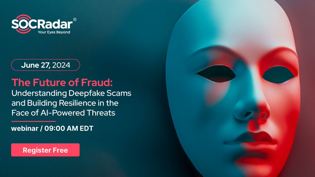 At SOCRadar, we're committed to helping organizations stay ahead of these evolving threats.
If you want to learn more about this topic, our "Understanding #Deepfake Scams and Building Resilience in the Face of AI-Powered Threats" webinar has started.⏬ ⏬⏬⏬