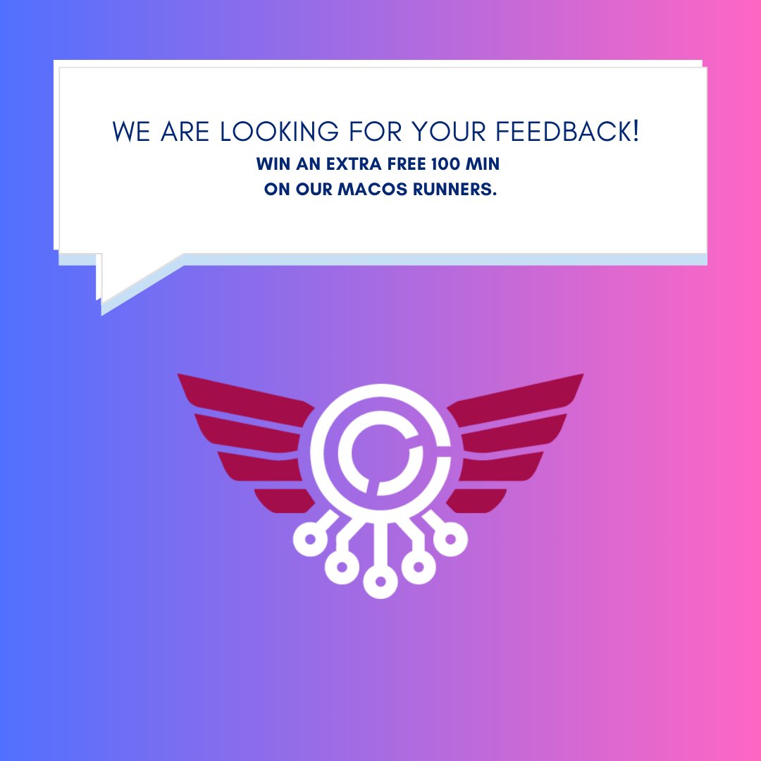 Did you manage to try FlyCI Wingman? 🧐
We’re looking for your feedback! 

Share it below and get extra free minutes with our macOS runners. 👇