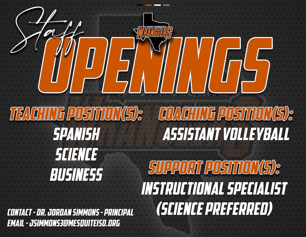 westmesquitehs's tweet image. Come join our team!!! #westsidebestside