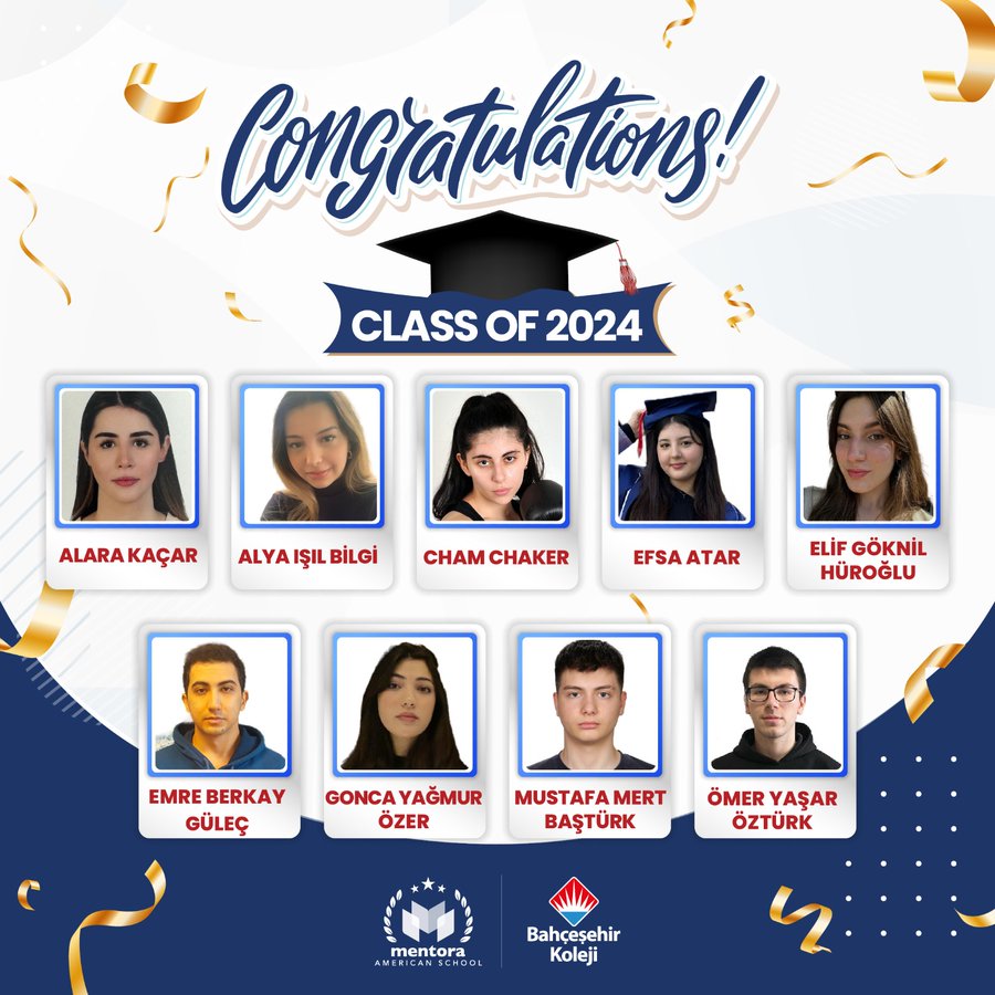 BhcIsk's tweet photo. TEBRİKLER 🎀
Öğrencimiz Cham CHAKER Mentora American School Çift Diploma Programı'ndan Mezun Oldu🎓
Öğrencimizi tebrik eder, başarılarının devamını dileriz.

@bahcesehir_k12 @bkbelen_ @osmanzekiozger @ucannmustafa @vakanuvis10 https://t.co/ru3m1dt97H