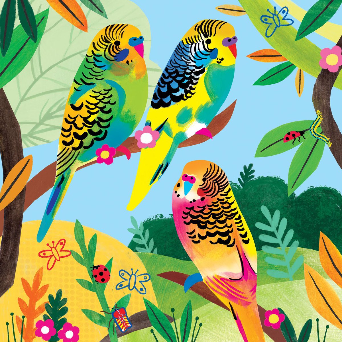 gillustration's tweet photo. Tropical budgies by Emma Jayne

https://t.co/rbHr2qdKnq

#tropicalbird #bird #birds #budgie #wildlife #illustrationbee #picame #illustration_daily #illustrationbrainy #itsnicethat #illustrated_now #illustrationart #magazineeditorial https://t.co/tIcG9Z508B