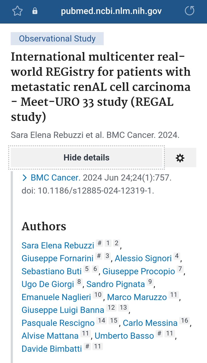 More info here:
pubmed.ncbi.nlm.nih.gov/38914928/

#ClinicalResearch #Oncology #Genitourinary #RenalCellCarcinoma