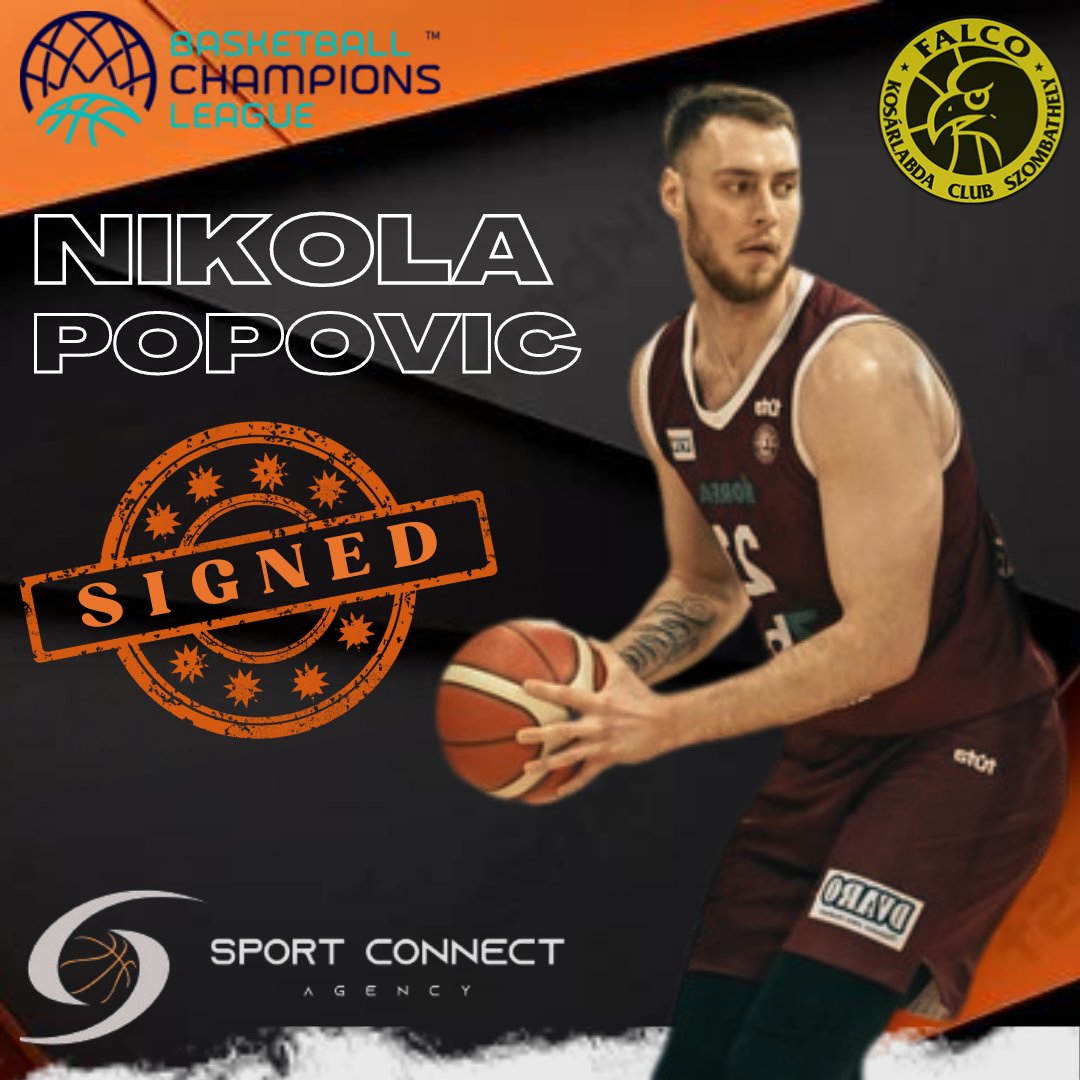 MiljanVeskovic's tweet photo. Done deal: Nikola Popovic (211-C/PF-97) moves to Champions League and signs with @falco_kc for the 2024/25 season.
@BasketballCL #SportConnect #agency https://t.co/jjDzkhACp0