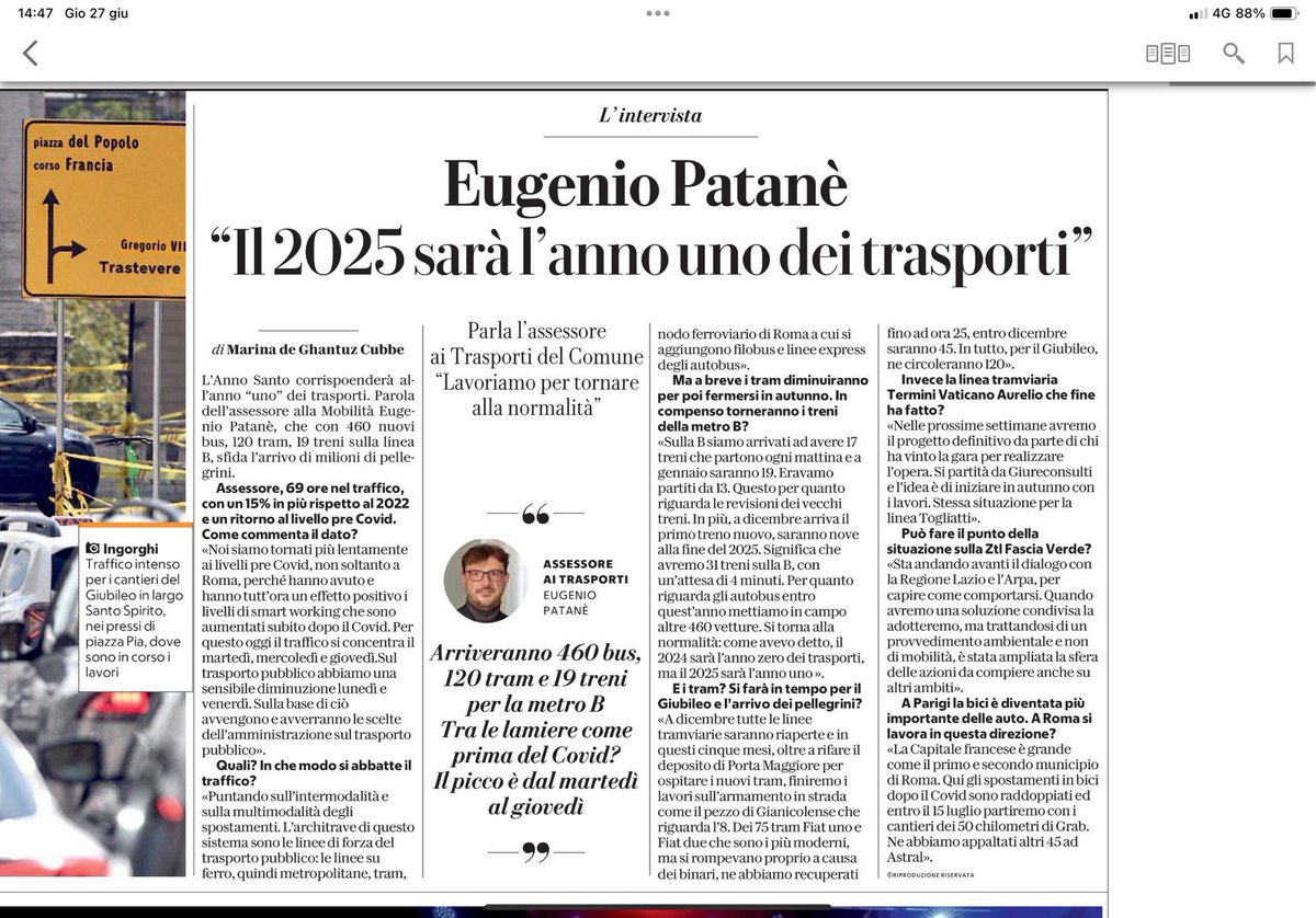 Francesco Ferrante (@franferrante) on Twitter photo Forza <a href="/eugenio_patane/">Eugenio Patanè</a> : questa è la strada giusta per dare una #mobilità moderna a #Roma amp.romatoday.it/attualita/roma…
<a href="/GRAB_Roma/">GRAB</a> #TPL trasporto pubblico, #mobilitàdolce #tram #ferro <a href="/romamobilita/">Roma Mobilità</a> Forza <a href="/eugenio_patane/">Eugenio Patanè</a> : questa è la strada giusta per dare una #mobilità moderna a #Roma amp.romatoday.it/attualita/roma…
<a href="/GRAB_Roma/">GRAB</a> #TPL trasporto pubblico, #mobilitàdolce #tram #ferro <a href="/romamobilita/">Roma Mobilità</a>