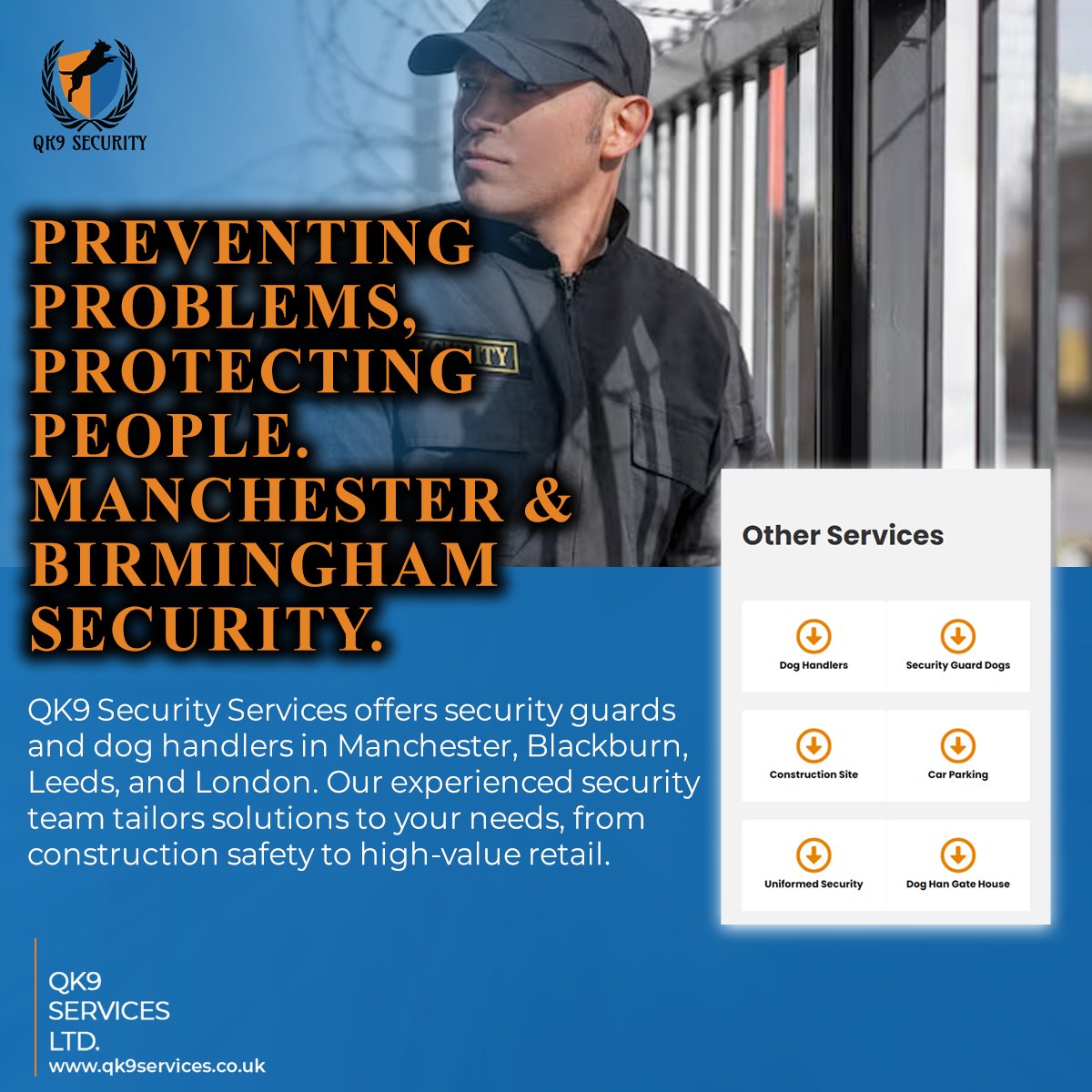 Looking for uniformed security guards in Manchester or Birmingham? Find professional, SIA-licensed security personnel to deter crime and ensure safety for your business or property.
.
.
.
.
.
#ManchesterSecurity #BirminghamSecurity #SecurityGuard #SIAlicensed #SafetyFirst