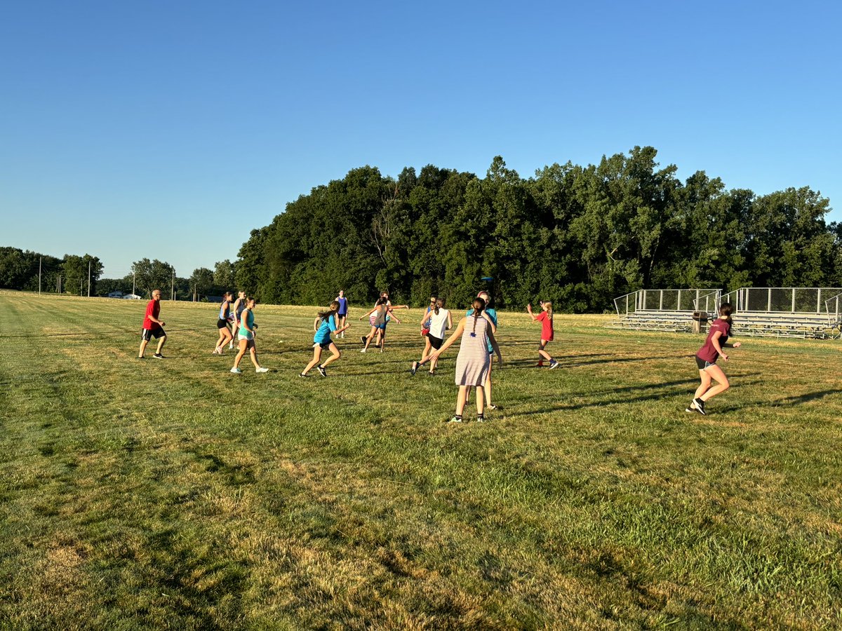 WarsawXc's tweet photo. #morningcrew24 finished the month of June with a GREAT game of ultimate frisbee. We also enjoyed some unique ways of showing their patriotism. #themethursday #bebetter #bombpops https://t.co/YEvZFmGZLr