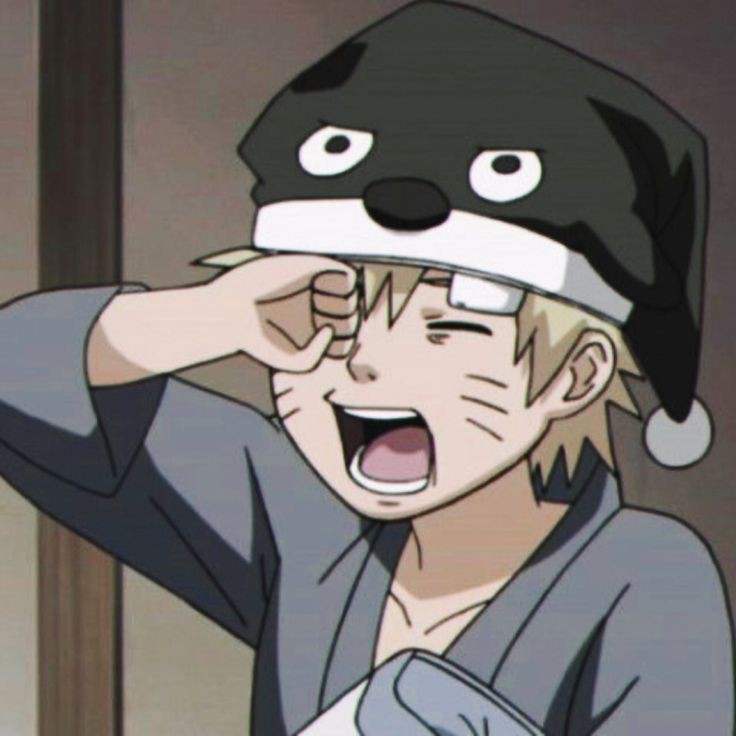 beautifulclem's tweet photo. naruto wearing sleeping hat because he can't sleep without it 🤏 https://t.co/s3sbTx3Nf9