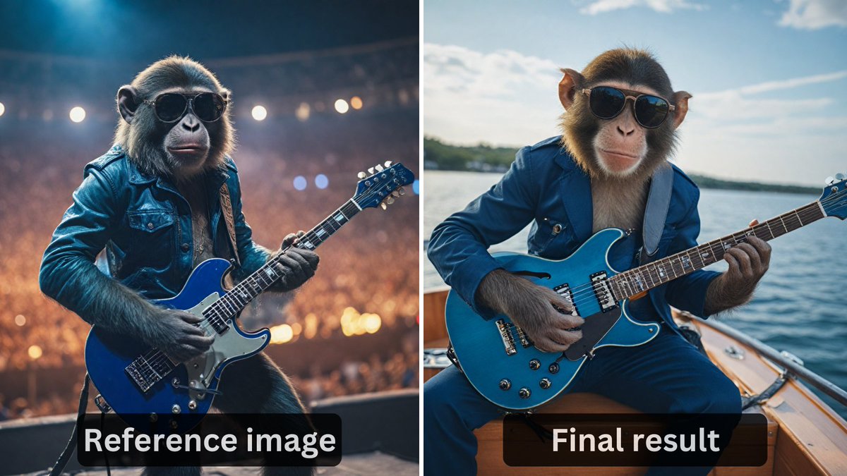 getimg_ai's tweet image. 📢 It’s the 5th post from the #ImageReferenceSeries

🔍 Today, we&apos;re exploring the Content Reference, a powerful feature that extracts the content from your reference image and seamlessly injects it into a newly generated image, creating stunning, cohesive visuals.

#technology…