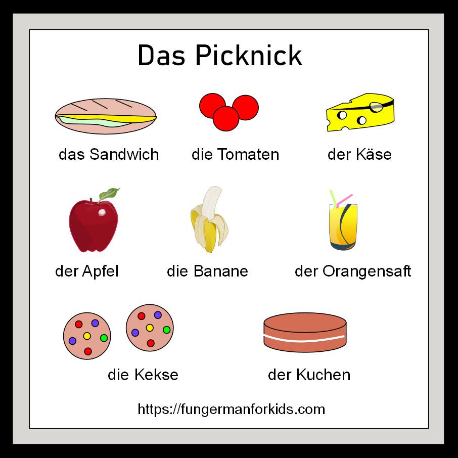 FunGerman_kids's tweet photo. A picnic on a nice summer day is a nice thought, and makes a great topic in the summer term! #learnGerman #GermanForKids #GermanKS2 #GermanKS3 #teachGerman #GermanTeacher #German https://t.co/NzcPMggZ2l