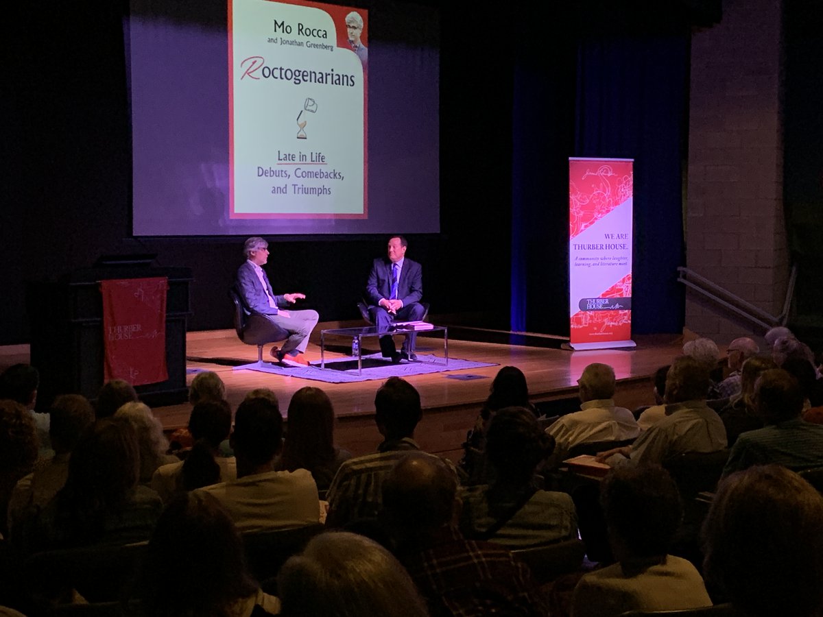 ThurberHouse's tweet image. We're still beaming from the @MoRocca event earlier this week! Mo was fantastic as expected &amp;amp; @DougPetcash  was wonderful as moderator.

Thanks to everyone who came out for the evening &amp;amp; for your support of Thurber House. 

#morocca #thurberhouse #asseenincolumbus