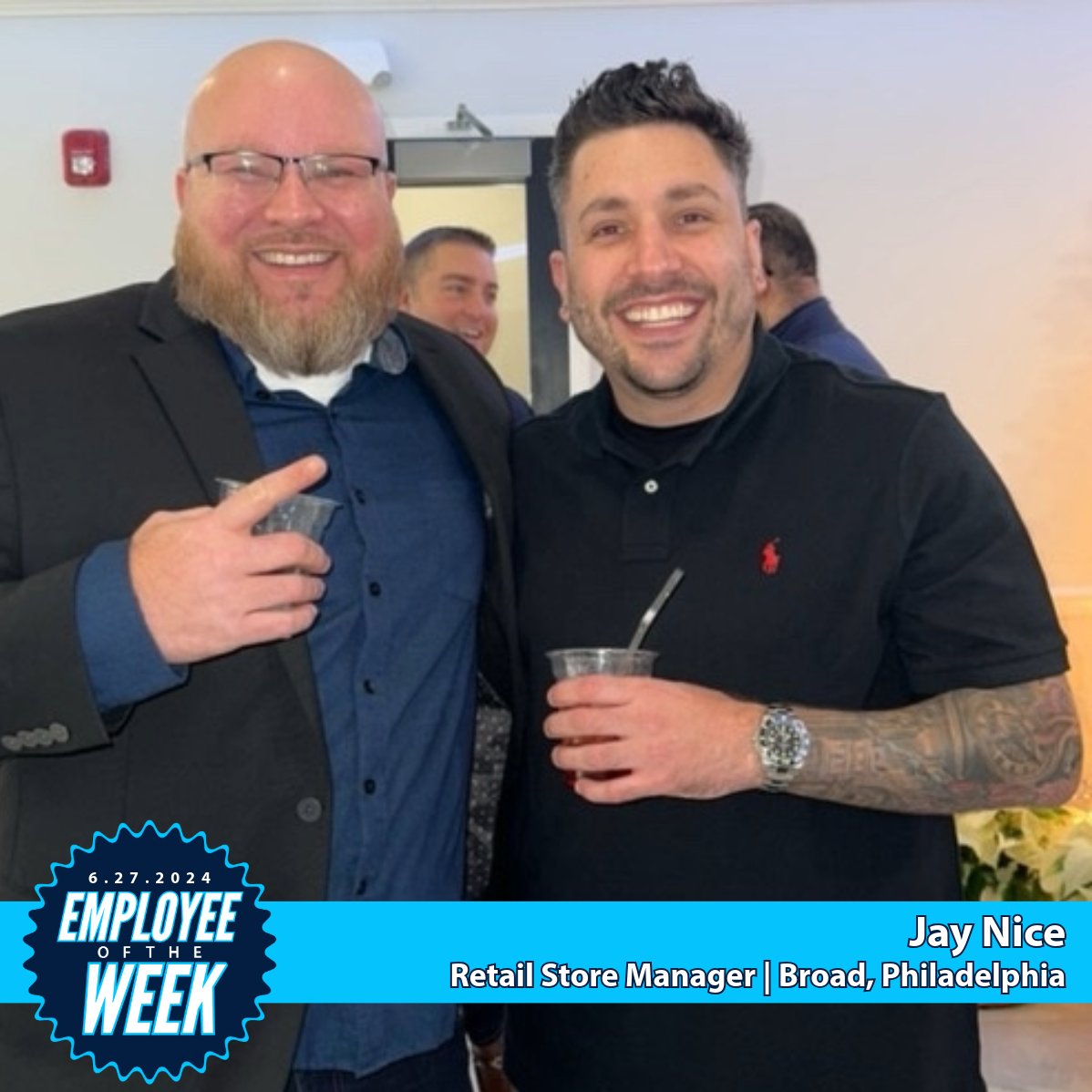 Luna_Wireless's tweet image. 🎉🌟 Congrats to our Employee of the Week: Jay Nice! 🌟🎉

Jay's dedication and positivity make a huge difference every day. Thanks for all you do, Jay! Keep shining! 👏

#EmployeeOfTheWeek #GPMobile #ServeWithPassion #TeamSpotlight #tmobile