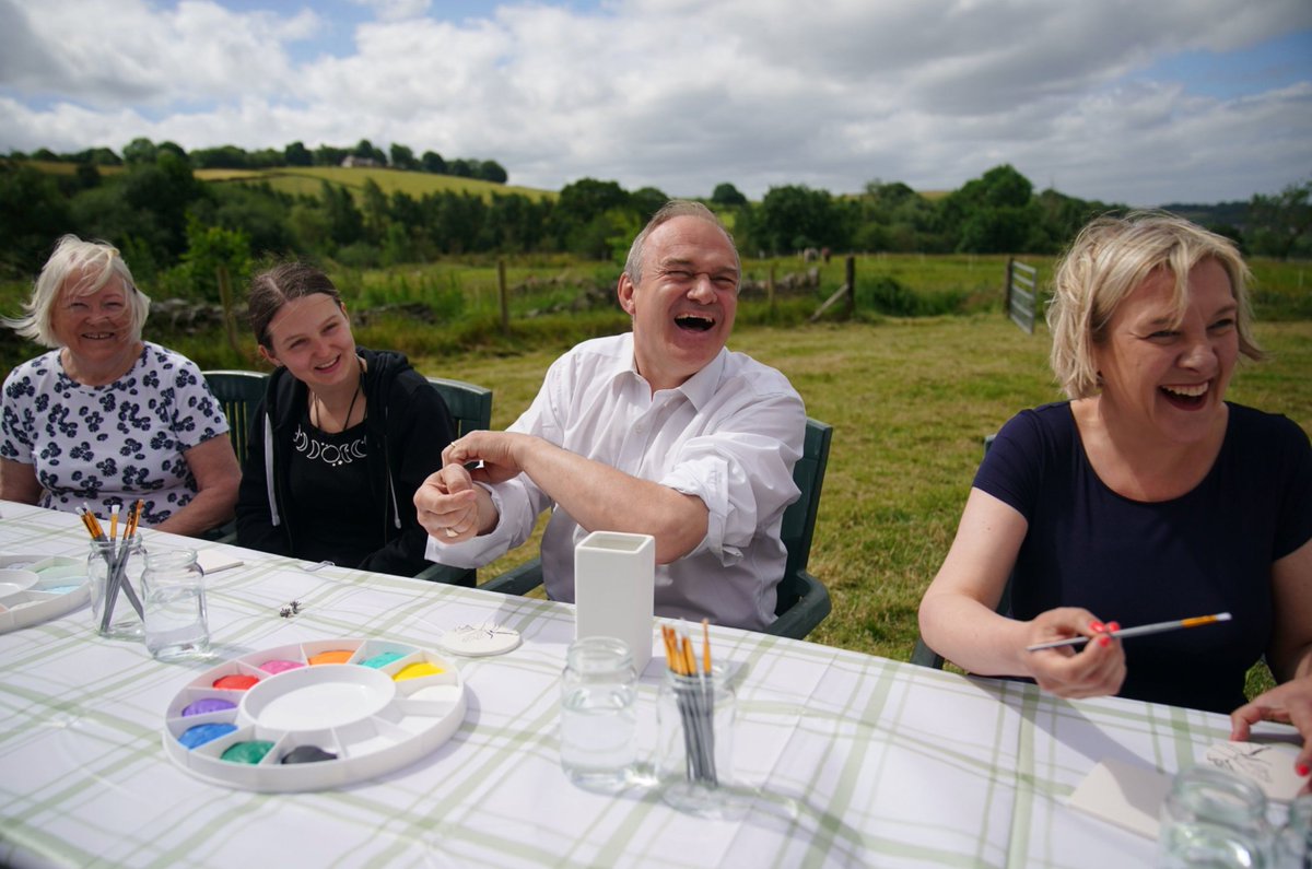 *All three* main party leaders have opted to do pottery-related visits today. What's going on?