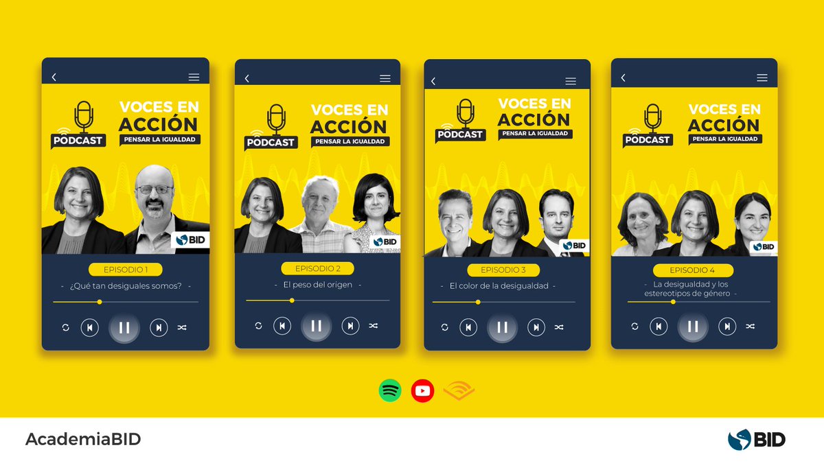 ¿Ya conoces nuestra serie “Pensar la Igualdad” del pódcast Voces en Acción?
Tenemos 4 episodios al aire: 
1. ¿Qué tan desiguales somos?
2. El peso del origen
3.  El color de la desigualdad
4. La desigualdad y los estereotipos de género
🔊spoti.fi/442GY1N