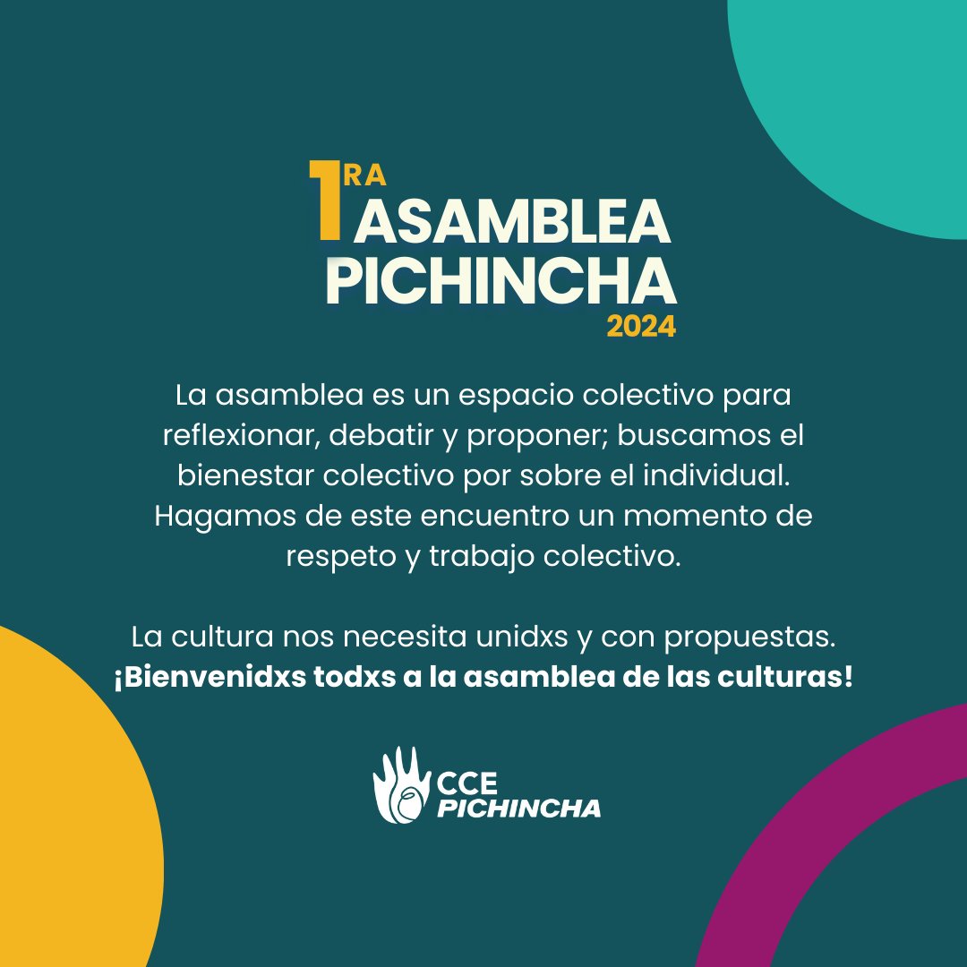 CCE_Pichincha's tweet photo. Invitamos a artistas y gestores/as culturales a la Asamblea Provincial 2024 de Pichincha en Mindo. Se realizarán recorridos desde distintos puntos para facilitar la movilización. Inscríbete en el enlace. ¡Te esperamos!https://t.co/2PZK5ySZsz https://t.co/eACBkX6Ixa