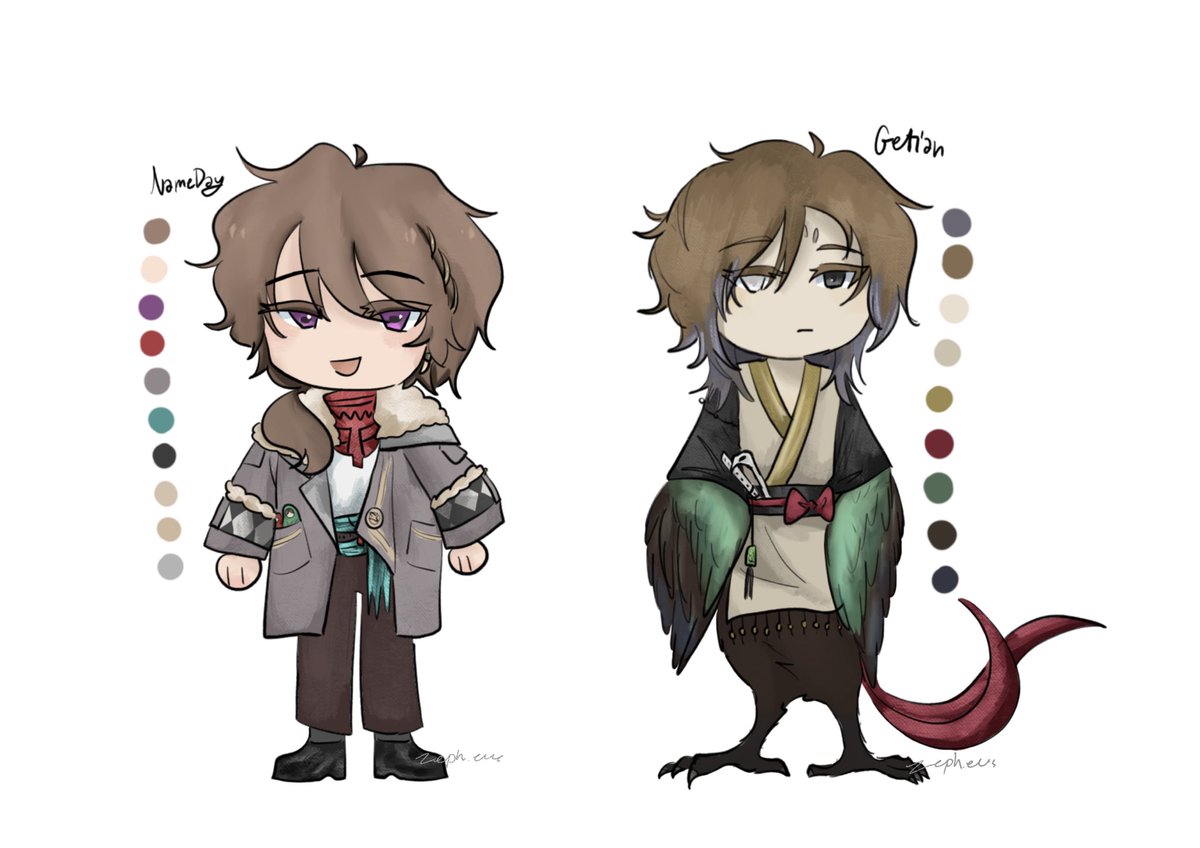 zeph_eus's tweet photo. I just think leonid and getian interactions are very cute,,,little doodle of them! 

#Reverse1999 #リバース1999 https://t.co/1osH36ylP8