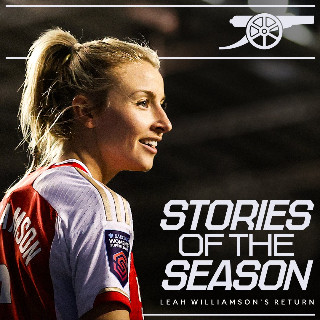 ArsenalWFC's tweet photo. Stories of the Season.

Episode one: Leah Williamson's return.

5pm. ⏳ https://t.co/DuC5Az1IJC