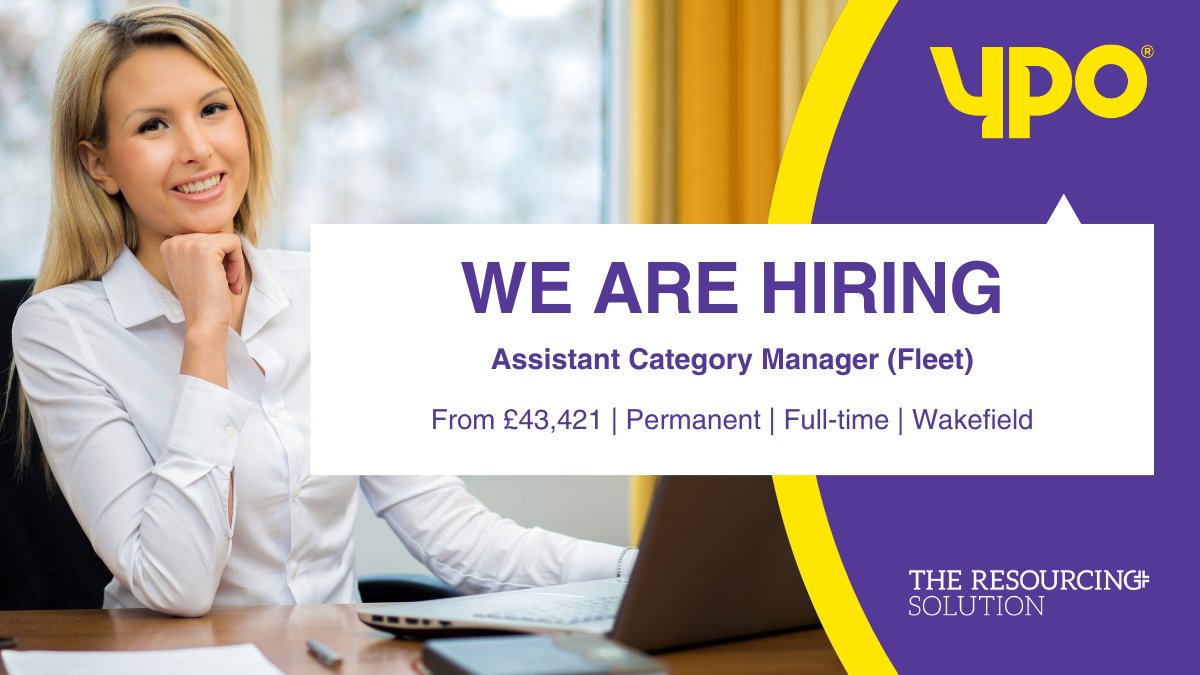 NycjobsUk's tweet photo. If you're looking to work somewhere that offers exciting career opportunities and progression, then you could be @ypoinfo new Assistant Category Manager 👈
🔗To apply, visit https://t.co/OflVXyzi7o
#WakefieldJobs #JobAlert #CategoryManager https://t.co/mfsk1SLcgT