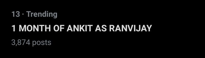 asssheeen's tweet photo. Trending 🥂

1 MONTH OF ANKIT AS RANVIJAY https://t.co/hSkMP9frnj