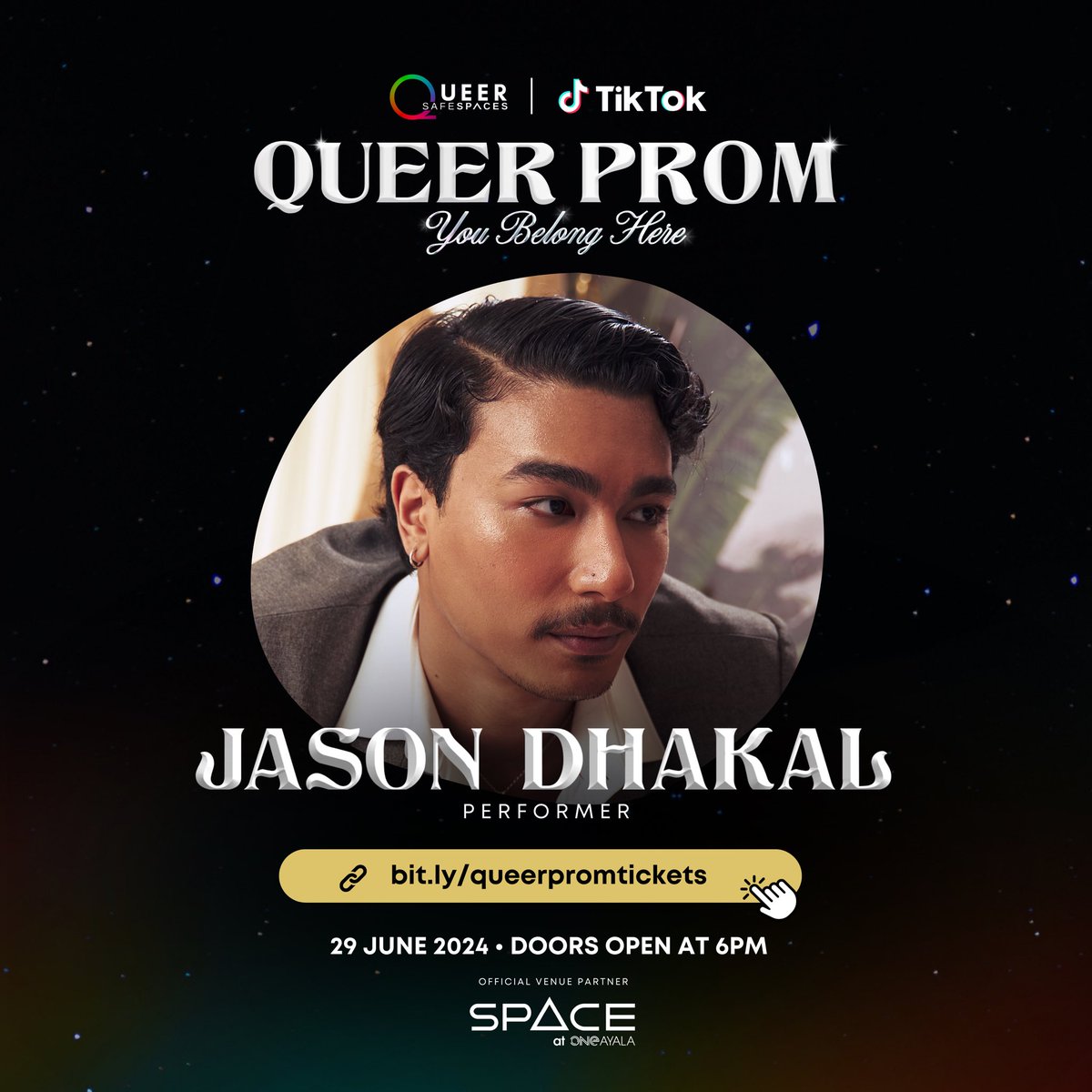 queersafespaces's tweet photo. .@jasondhakal will be performing at our very own Queer Prom! ๐ณ๏ธโ๐
Secure your queer prom tickets now
โก๏ธ https://t.co/S7dEySjS9r
#queerpromph #queersafespaces #youbelonghere #foryourpride #lgbtqia #pridemonth2024 https://t.co/q4cZ8KY8Tc