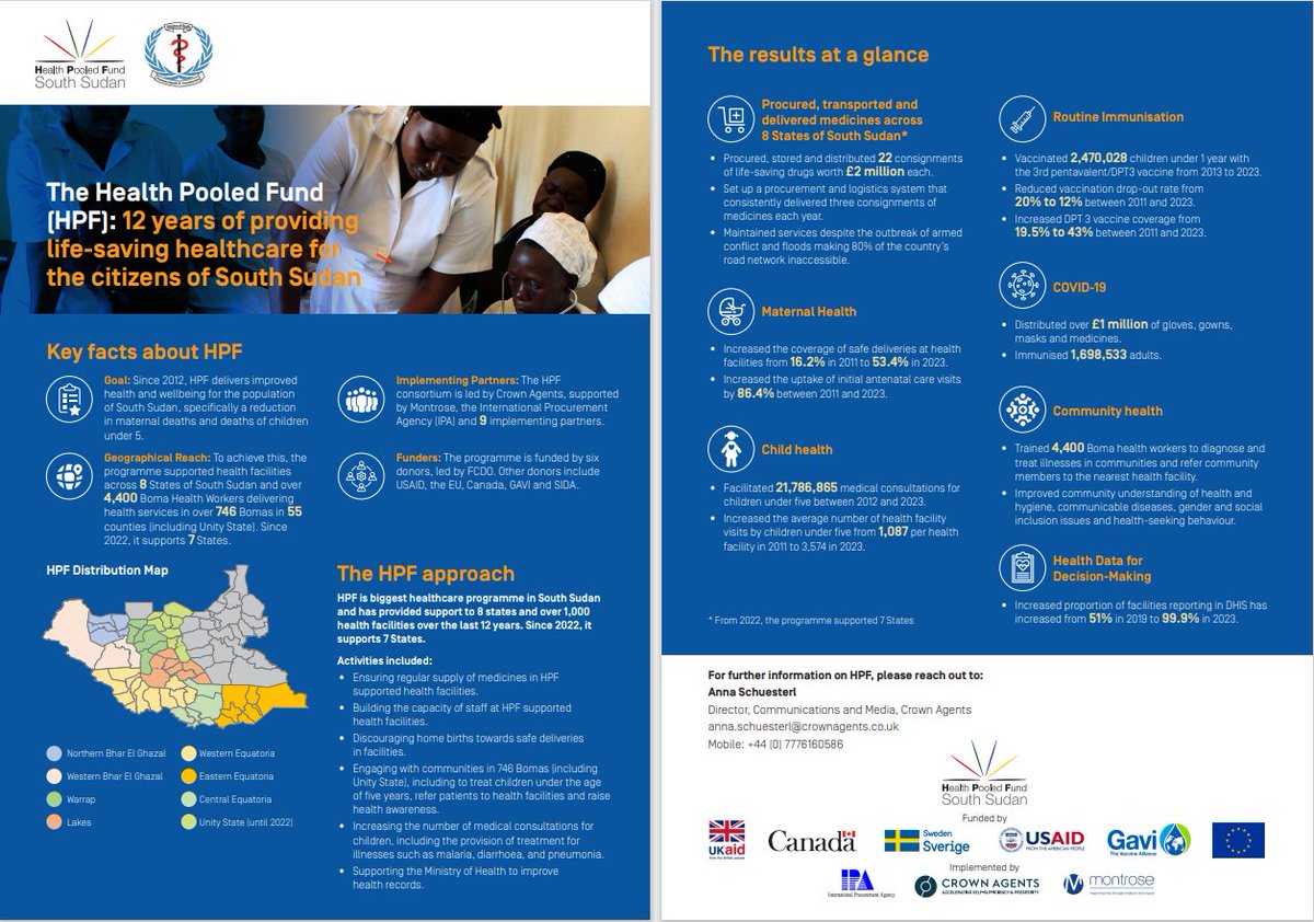 UK in South Sudan 🇬🇧🇸🇸 (@ukinsouthsudan) on Twitter photo ‘Since 2012, 🇬🇧 has supported <a href="/HPFSouthSudan/">HPF South Sudan</a> to distribute > 10,000 tonnes of #LifeSavingMedicines to health facilities across 🇸🇸 to help:
Vaccinate almost 2.5m children
Deliver 21m consultations
Supported >670,000 skilled birth deliveries. #SSOX ‘Since 2012, 🇬🇧 has supported <a href="/HPFSouthSudan/">HPF South Sudan</a> to distribute > 10,000 tonnes of #LifeSavingMedicines to health facilities across 🇸🇸 to help:
Vaccinate almost 2.5m children
Deliver 21m consultations
Supported >670,000 skilled birth deliveries. #SSOX
