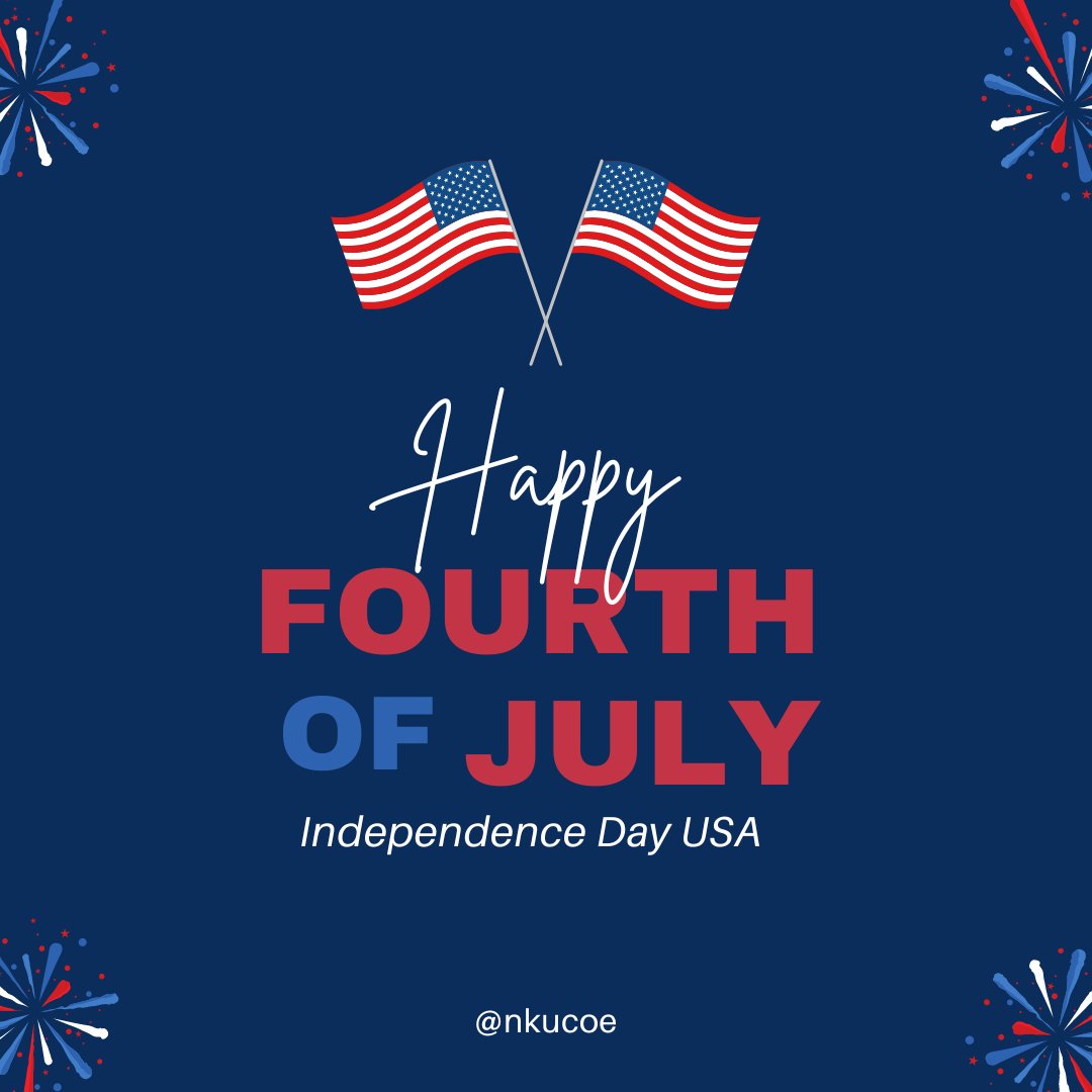 🇺🇸🎆 Happy 4th of July! 🎆🇺🇸

Please note that NKU will be closed on July 4th and 5th in observance of Independence Day. We hope you enjoy a safe and festive holiday with family and friends. We'll see you back on campus after the break!