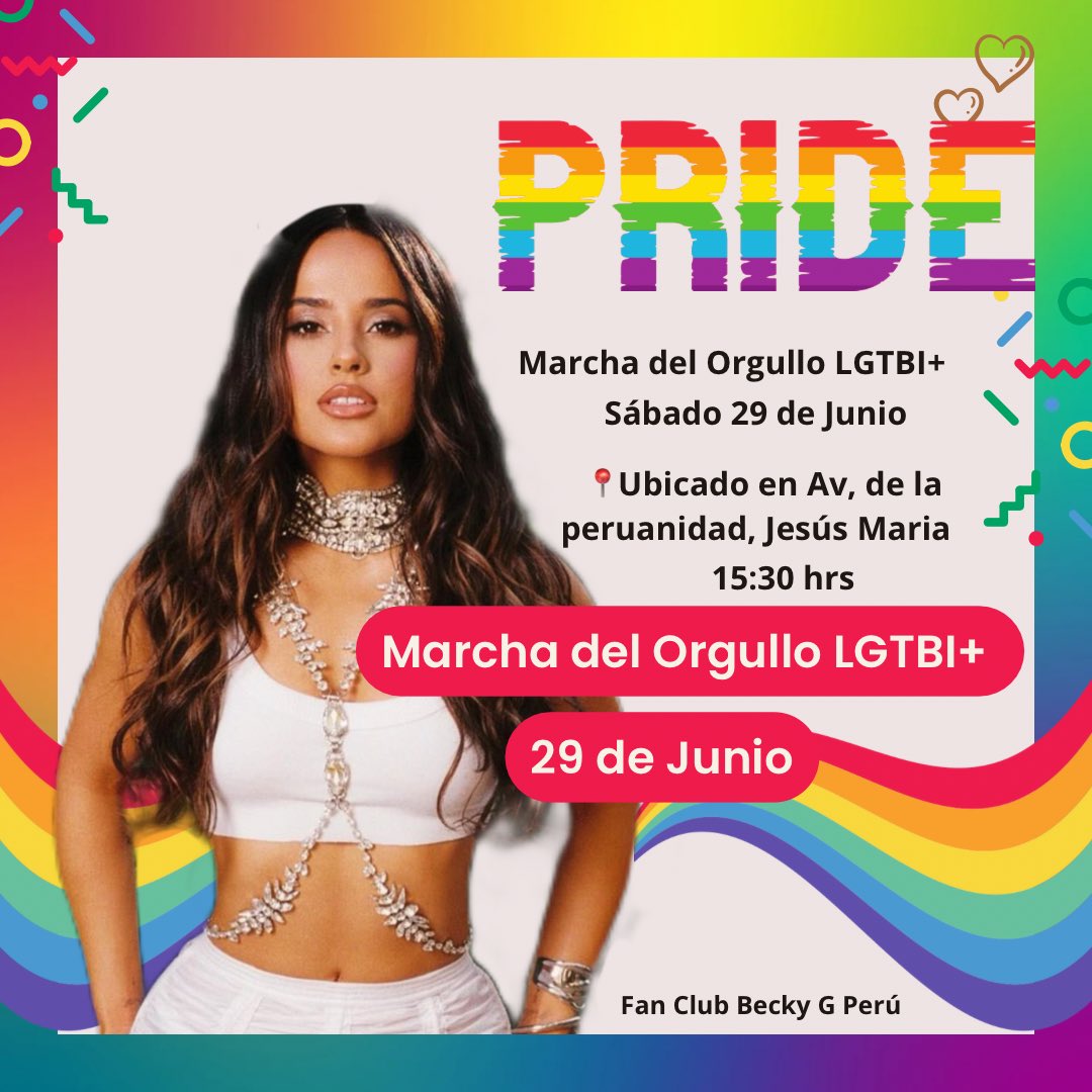 BeckyGPeruvian's tweet photo. Este Sábado se llevará acabo la marcha del orgullo LGTBI+ 🏳️‍🌈
⏰ a las 3:00 pm hrs 
📍 Ubicado en Av, de la peruanidad, Jesús Maria 

Si desean participar nos escriben en todas nuestras plataformas.

Lxs esperamos!
#MarchaOrgullo2024 #PrideMonth2024 https://t.co/XxpeIgMSB4
