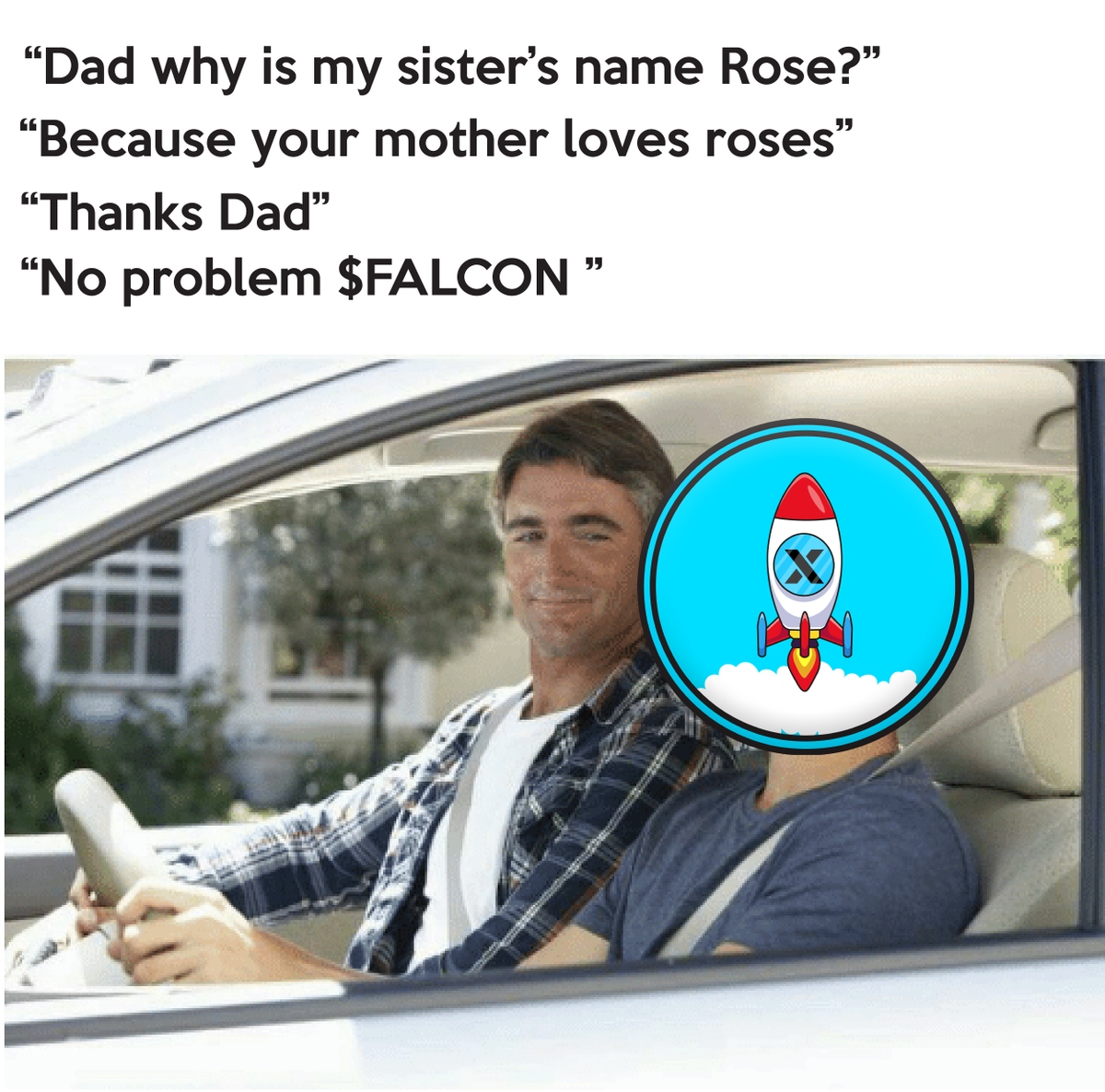 FalconcoinSOL's tweet photo. When Dad’s so into Falcon Token, he names his son Falcon!🚀Become part of the $FALCON success story and reach for the moon! 🌕
#Crypto #FalconToken #Invest #MoonMission #Memetoken #cryptoinvestment https://t.co/lRCcBBwohS