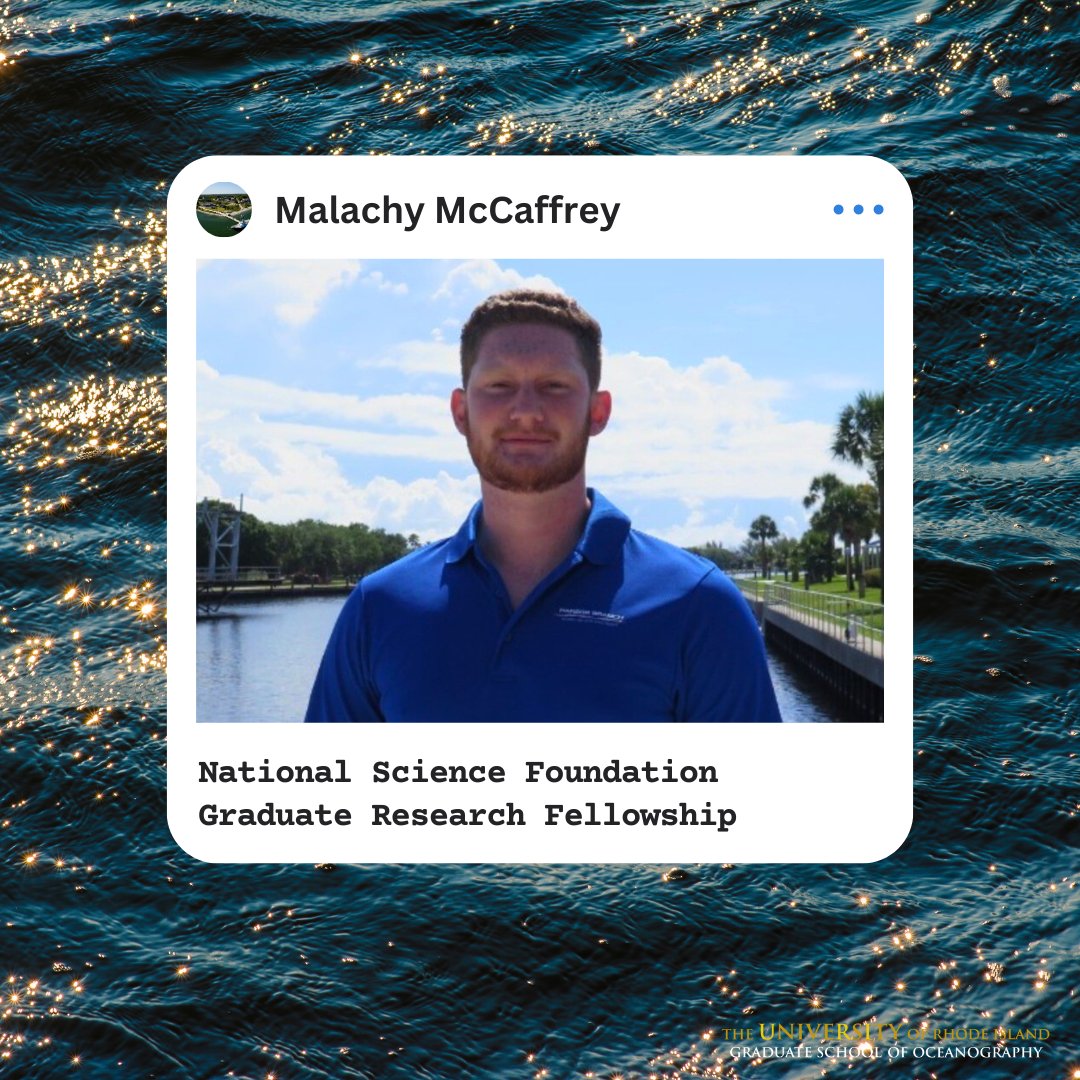URIGSO's tweet image. #URIGSO is proud to announce that incoming M.S. student @malachy_mcc has been awarded a prestigious 2024 @NSF Graduate Research Fellowship 🎉   

Malachy, a 2020 @universityofri marine biology graduate from the Bronx, will study under #URIGSO's Kris Lewis (@FoodWebModeler).

⤵️