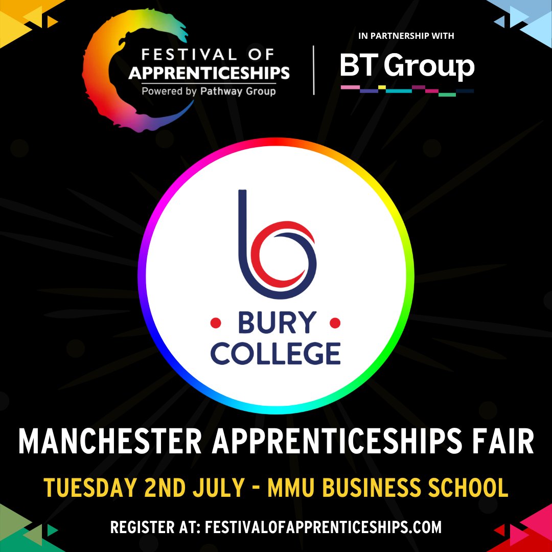 Meet The Exhibitor - <a href="/Bury_College/">Bury College</a>

festivalofapprenticeships.com

#FestivalOfApprenticeships #Apprenticeships #Apprenticeship #ApprenticeshipsWork #ChooseApprenticeships #CareerDevelopment #CareersFair #Careers