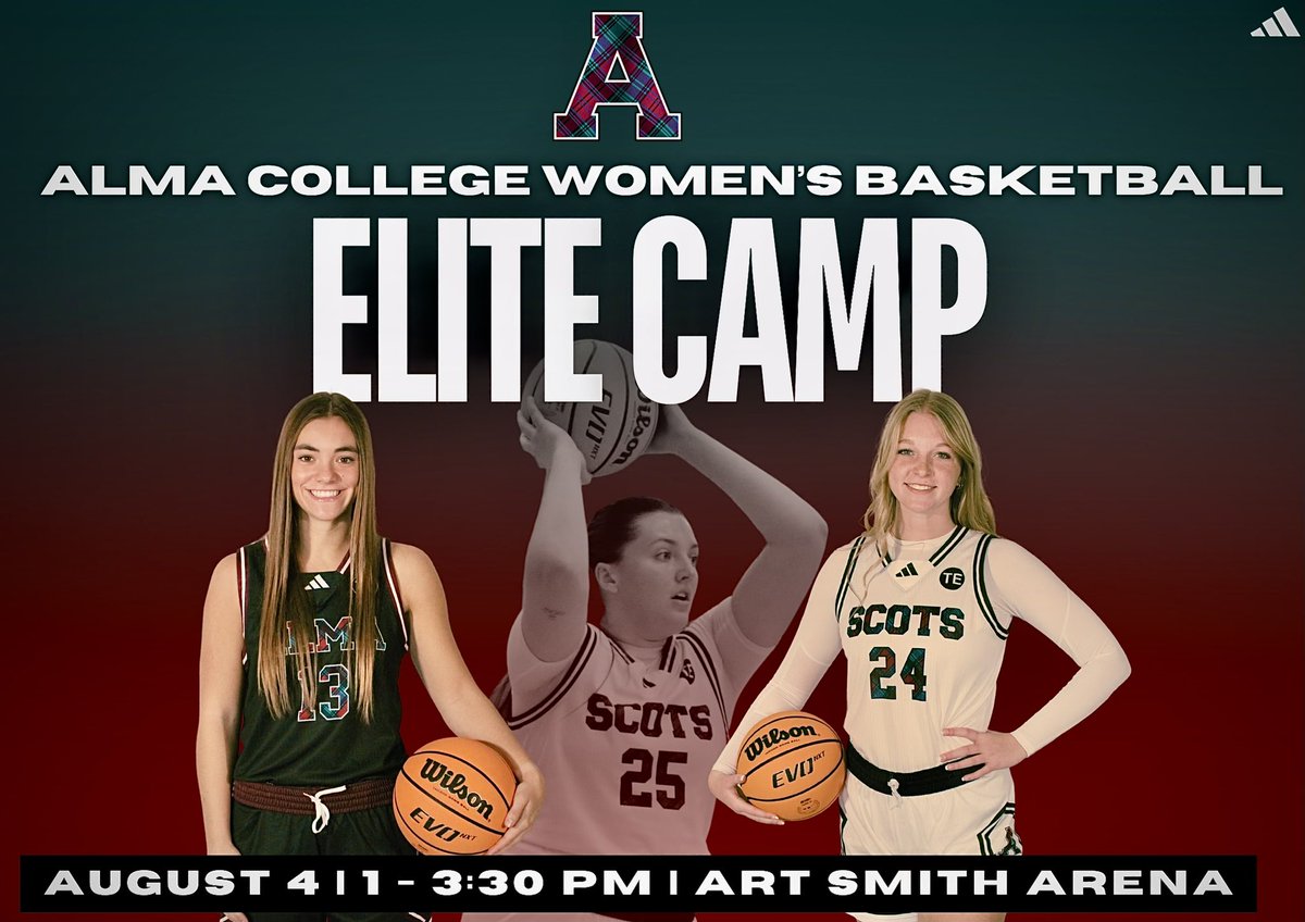 AlmaScotsWBB's tweet photo. Elite camp is a little over a month away‼️ Recruits we’d love to have you. Spots are filling up. Go Scots!!  

https://t.co/7nCMHKydgT https://t.co/1VWLj4nu2H