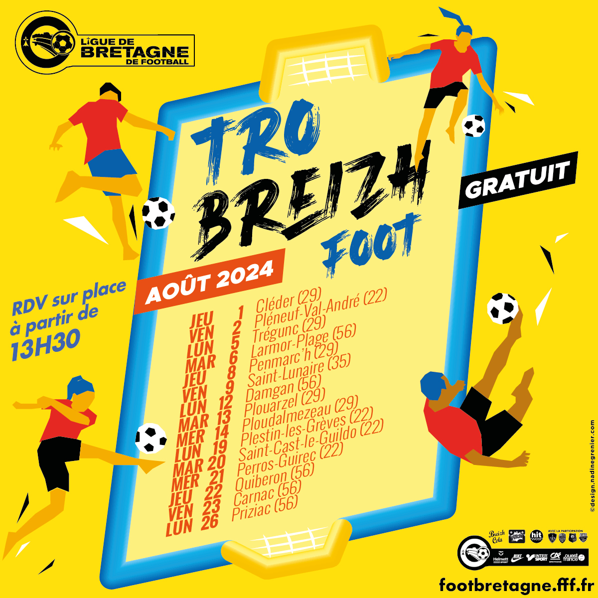 LBFoff's tweet photo. [𝗧𝗥𝗢 𝗕𝗥𝗘𝗜𝗭𝗛 𝗙𝗢𝗢𝗧]
J-7 avant le coup d'envoi de la Tournée estivale de la Ligue à Binic !

Au programme : beach soccer, 1vs1, but-cible, futnet et des cadeaux offerts par les Partenaires de la Ligue...

Animation gratuite ! A partir de 6 ans !

Les 31 dates ⤵ https://t.co/2DTJiAt9wO