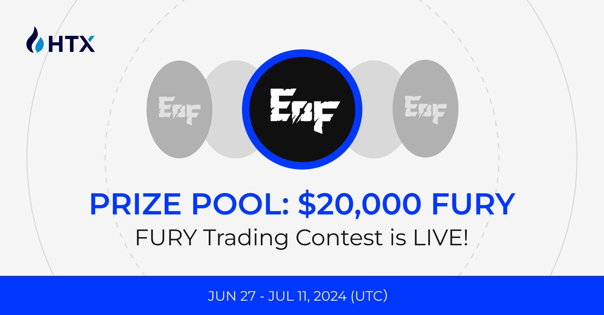 🙌FURY FRENZY🙌

Trade $FURY on #HTX Spot Market
 Win a Share of $20,000 FURY!

Join >> htx.com/support/en-us/…