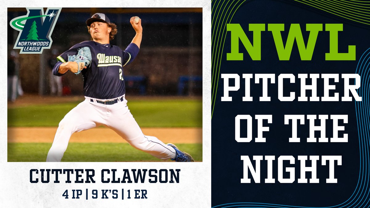 ChucksBaseball's tweet photo. Congratulations to Cutter Clawson on becoming the @NWLbaseball Pitcher of the Night last night!

Cutter pitched 4 innings, striking out 9 batters and only letting up one run and one hit!

Read more about it here!
https://t.co/U3JM5Zmd8n https://t.co/9YLddcc2dn