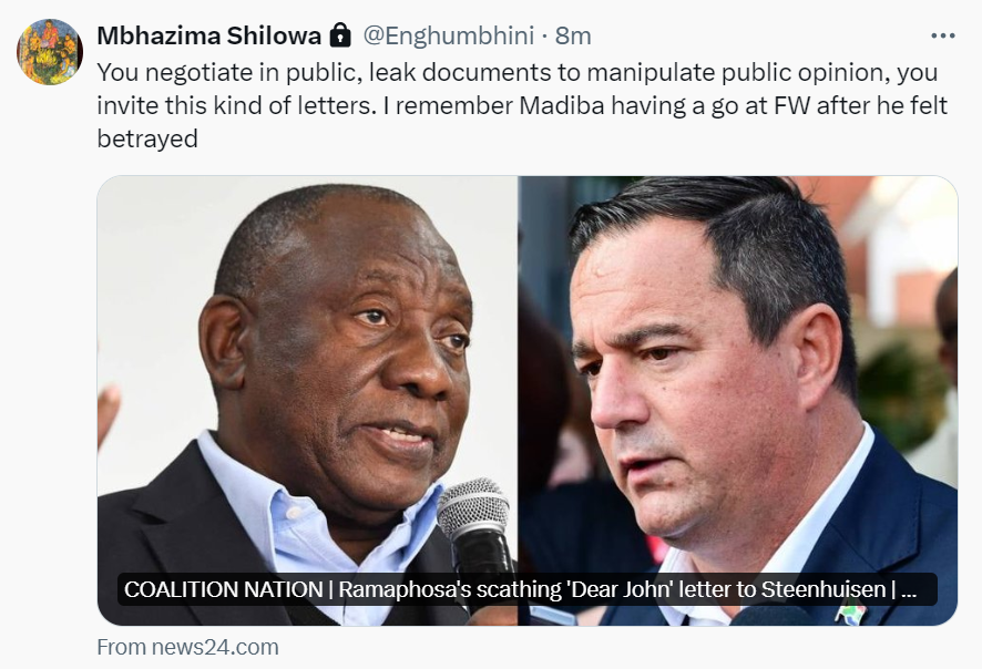 Cause we cant just Rt <a href="/Enghumbhini/">Mbhazima Shilowa</a> nje... but he's seen this movie before.