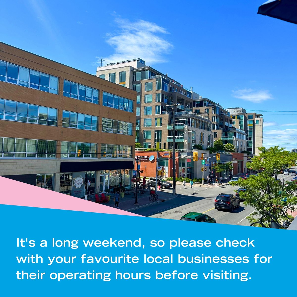 Get your long weekend essentials at Westboro Village! Find treats, hosting items, dinner party supplies, fashion, and more. Check with local businesses for their hours.

Don't miss the Westboro Ottawa Farmers' Market!
📅 Saturdays, 9 AM - 3 PM
📍 Byron Linear Park