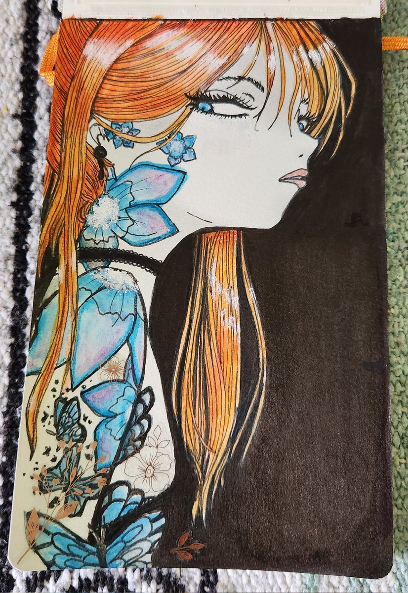 Nowagotta's tweet photo. I made a lot of mistakes🫠 but I am very happy to be drawing again.
Even if you make mistakes, keep practicing. Even if you can only practice for 10 minutes a day, you will improve.🧡🦋✨️ https://t.co/xMOVfzq897