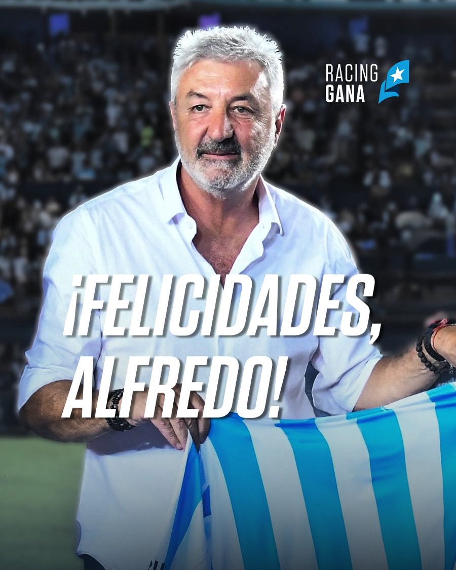 Hoy está de festejo el Secretario General de nuestra agrupación y Vicepresidente de Racing Club 🩵

 ¡Feliz cumpleaños, <a href="/AlfredoChiodini/">Alfredo Chiodini</a>! 🥳