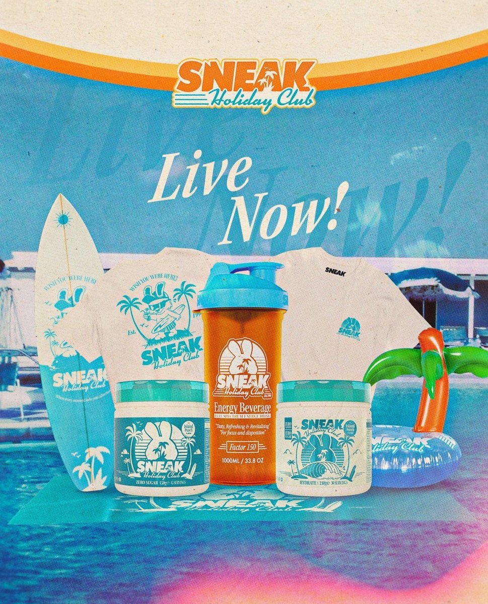 TheScottEffect's tweet photo. The @SneakEnergy holiday club drop is now live. 
The flavour for the summer is here!

Hit my link to get your hands on it 

https://t.co/slKfrRYj7G https://t.co/WUkRMX889y