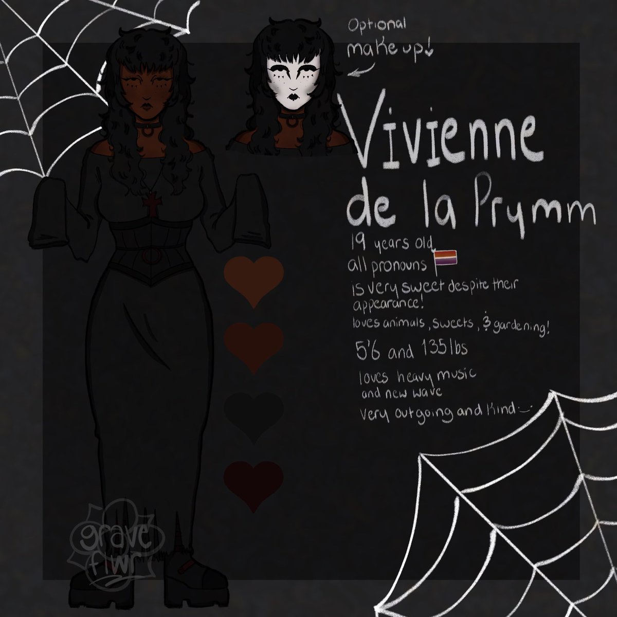 N0SONOFMINE's tweet photo. ( idk if anyone here is doing art fight but here's the refs i have finished and my user is graveflwr:3 u should totally attack me (( avery's ref isn't done yet 😭 )) ) https://t.co/wveWjCUejS