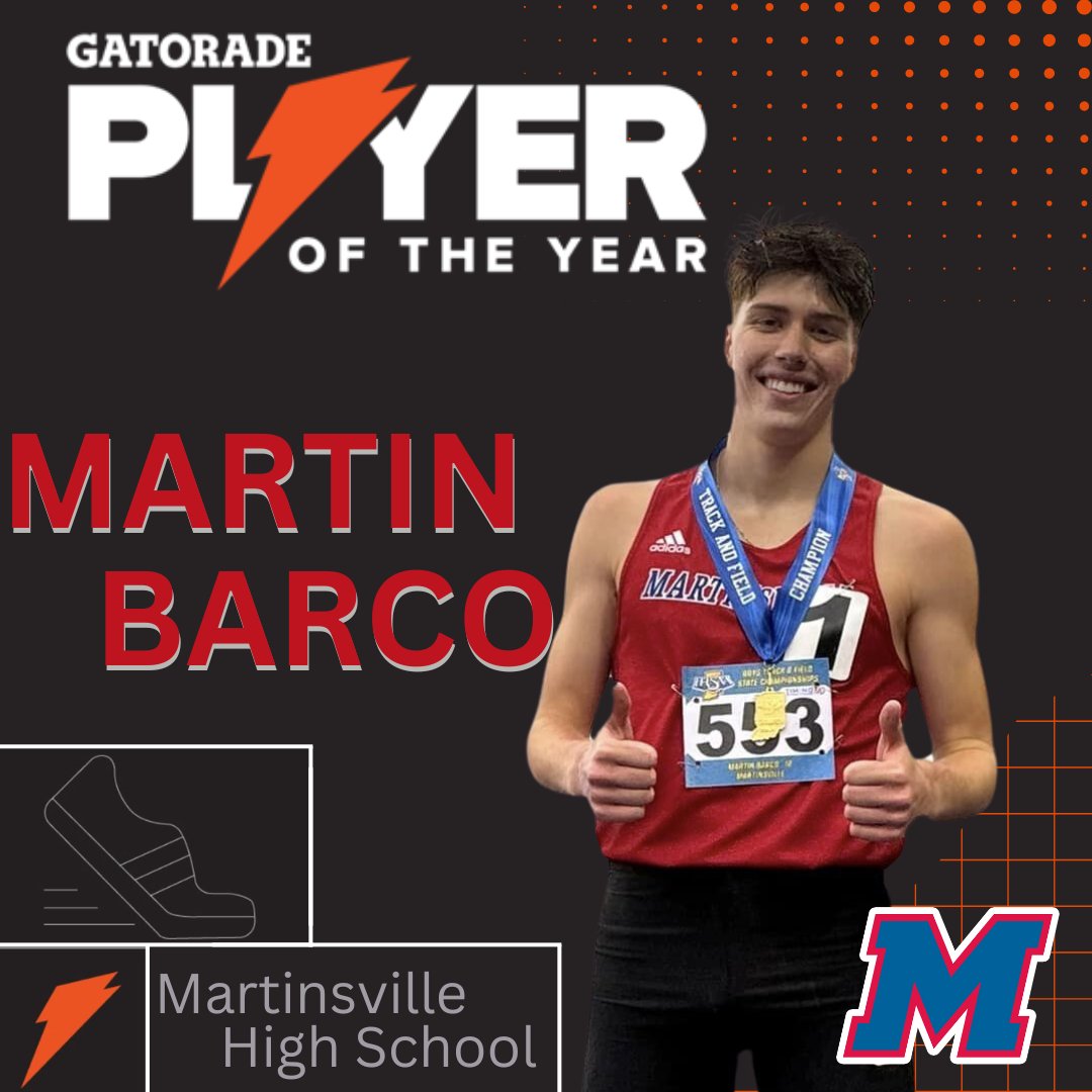 MSD of Martinsville (@msdmartinsville) on Twitter photo Congratulations Martin on being named 2024 Gatorade Player of the Year in Track!
<a href="/ericbowlen/">Eric Bowlen</a> <a href="/AwesomeArties/">Martinsville HS</a> <a href="/ArtesianNation/">Artesian Athletics</a> <a href="/ArtesiansUnited/">SUZIE LIPPS</a> Congratulations Martin on being named 2024 Gatorade Player of the Year in Track!
<a href="/ericbowlen/">Eric Bowlen</a> <a href="/AwesomeArties/">Martinsville HS</a> <a href="/ArtesianNation/">Artesian Athletics</a> <a href="/ArtesiansUnited/">SUZIE LIPPS</a>